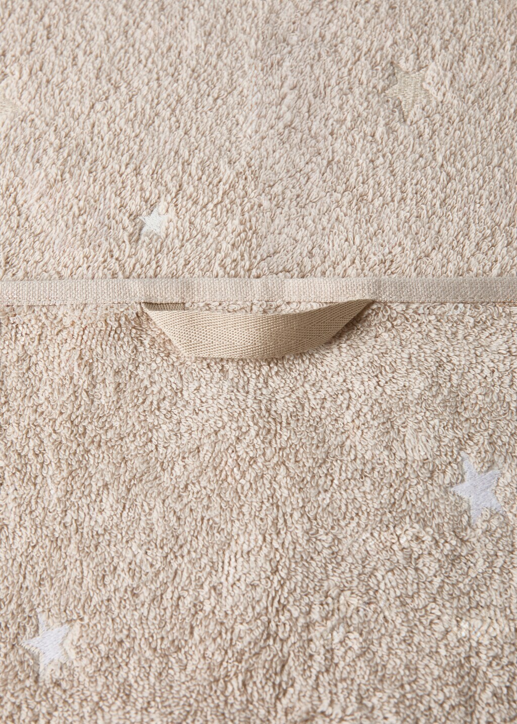 Children's bath towel with glow-in-the-dark stars