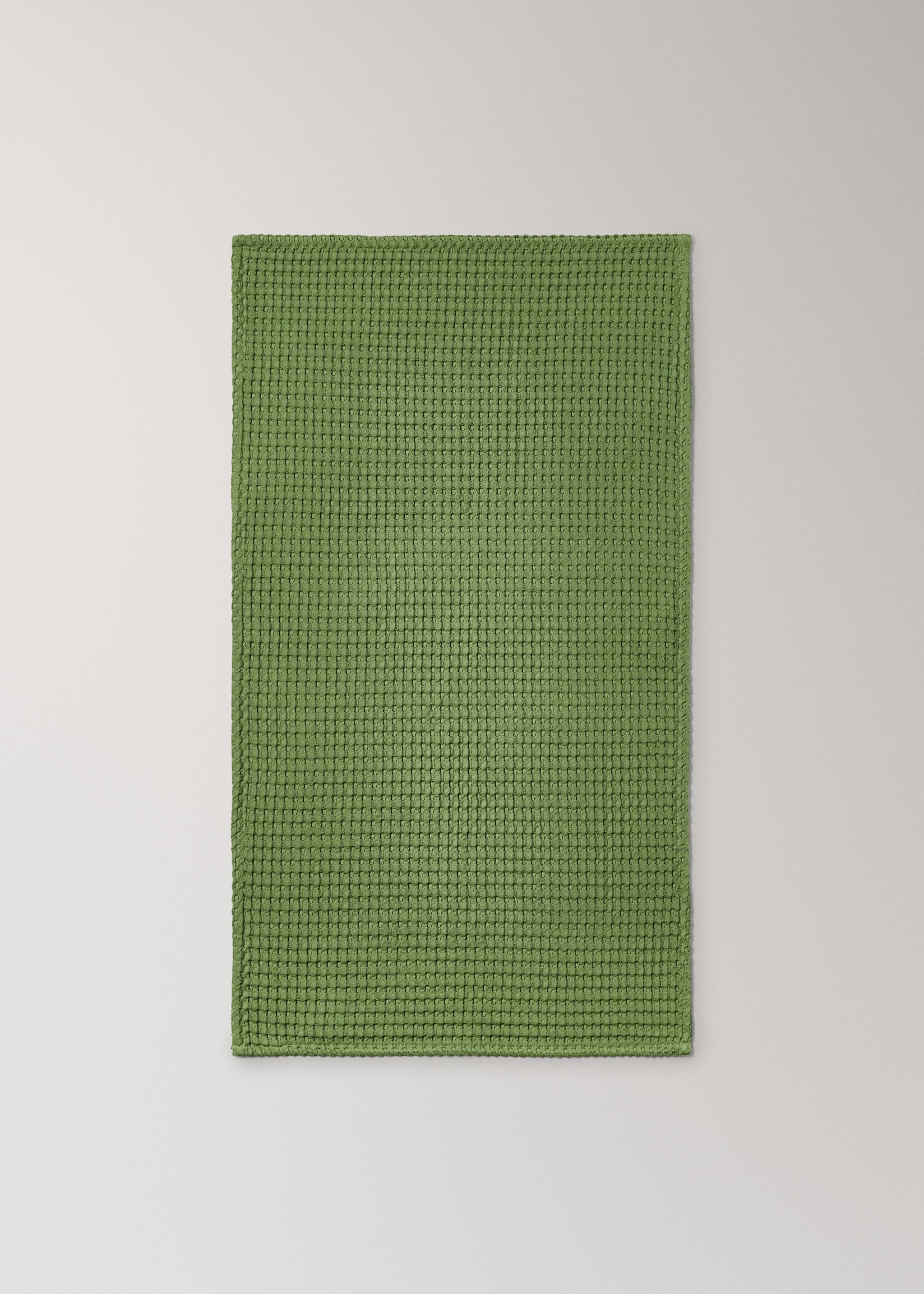Children's cotton waffle washcloth - Details of the article 4, Green. Ref: 17021625-00.