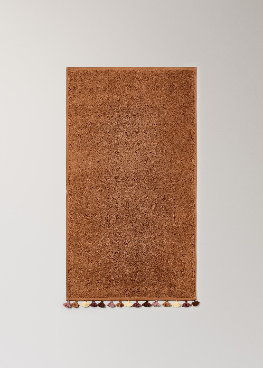 Cotton children's multi-colored hand towel with pompoms