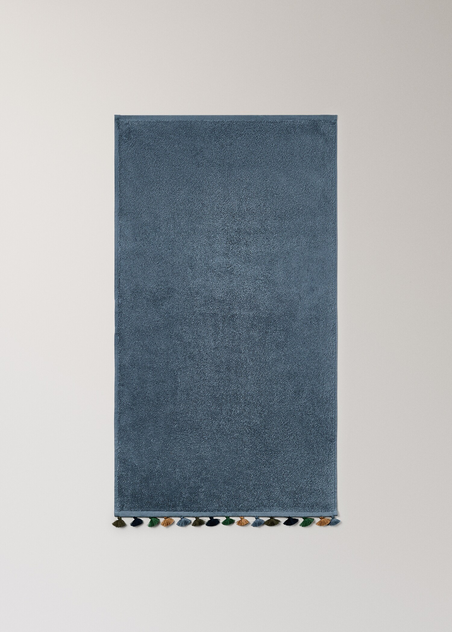 Cotton children's multi-coloured hand towel with pompoms - Details of the article 4