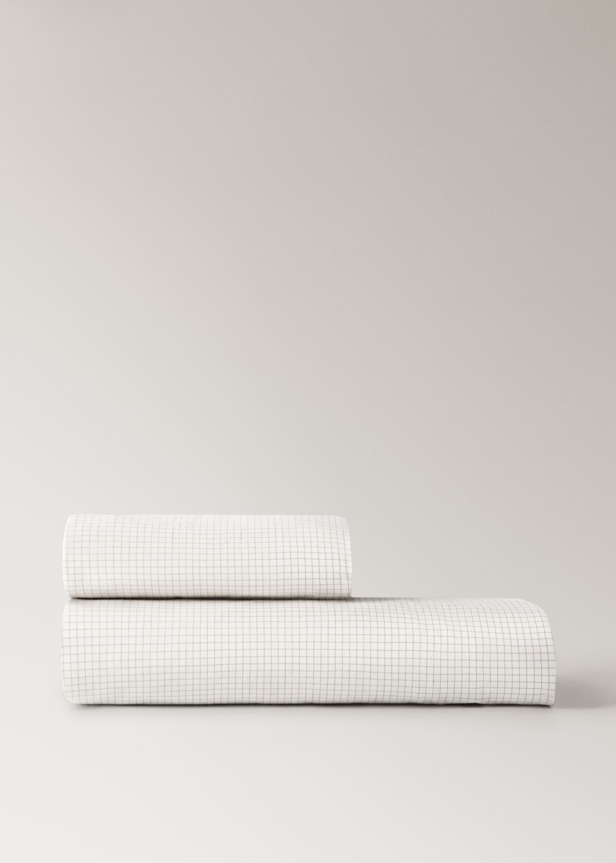 Children's cotton check towel - Article without model, Medium Brown. Ref: 17021632-00.