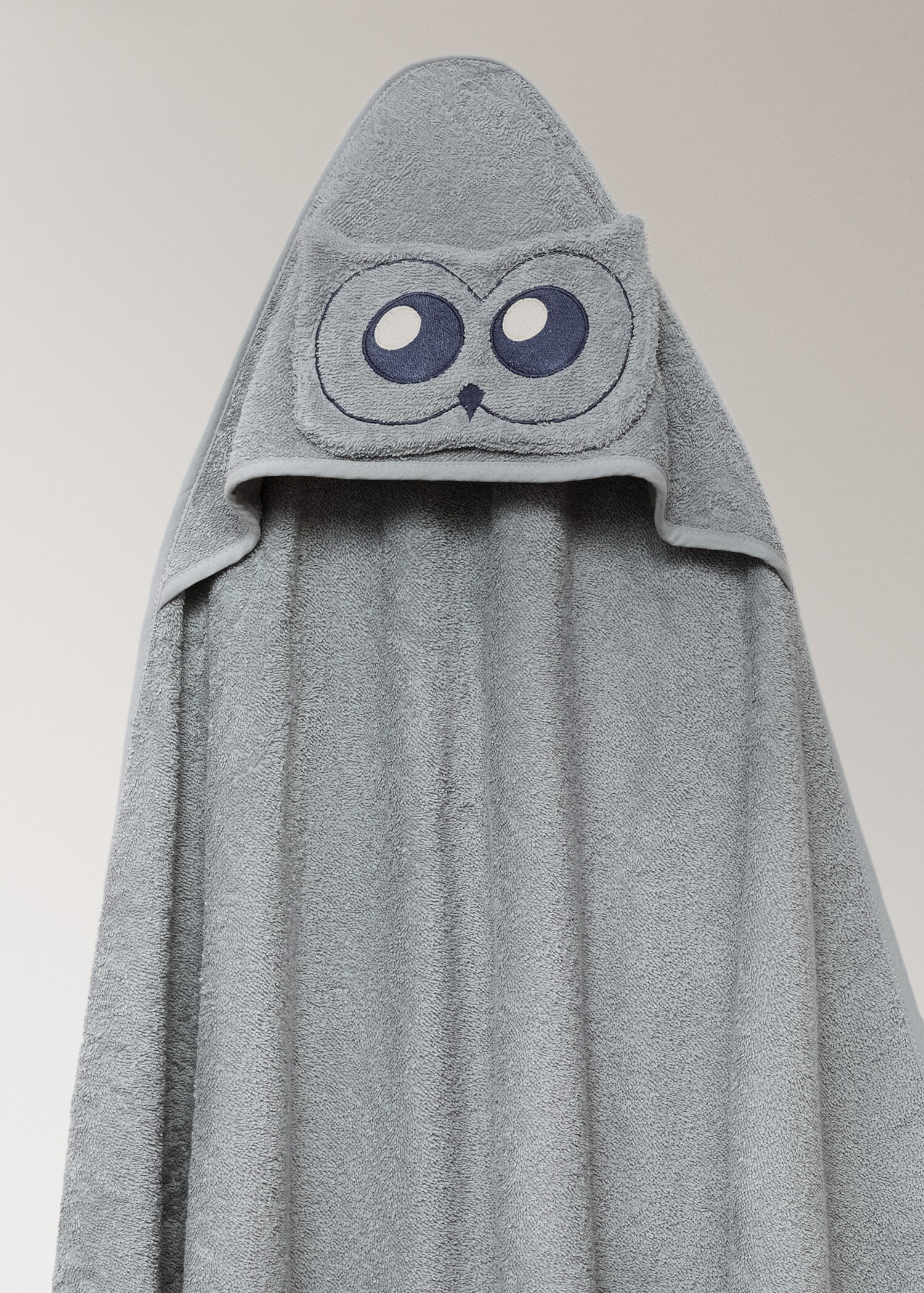 Children's terry cotton bath towel with owl design - Details of the article 3