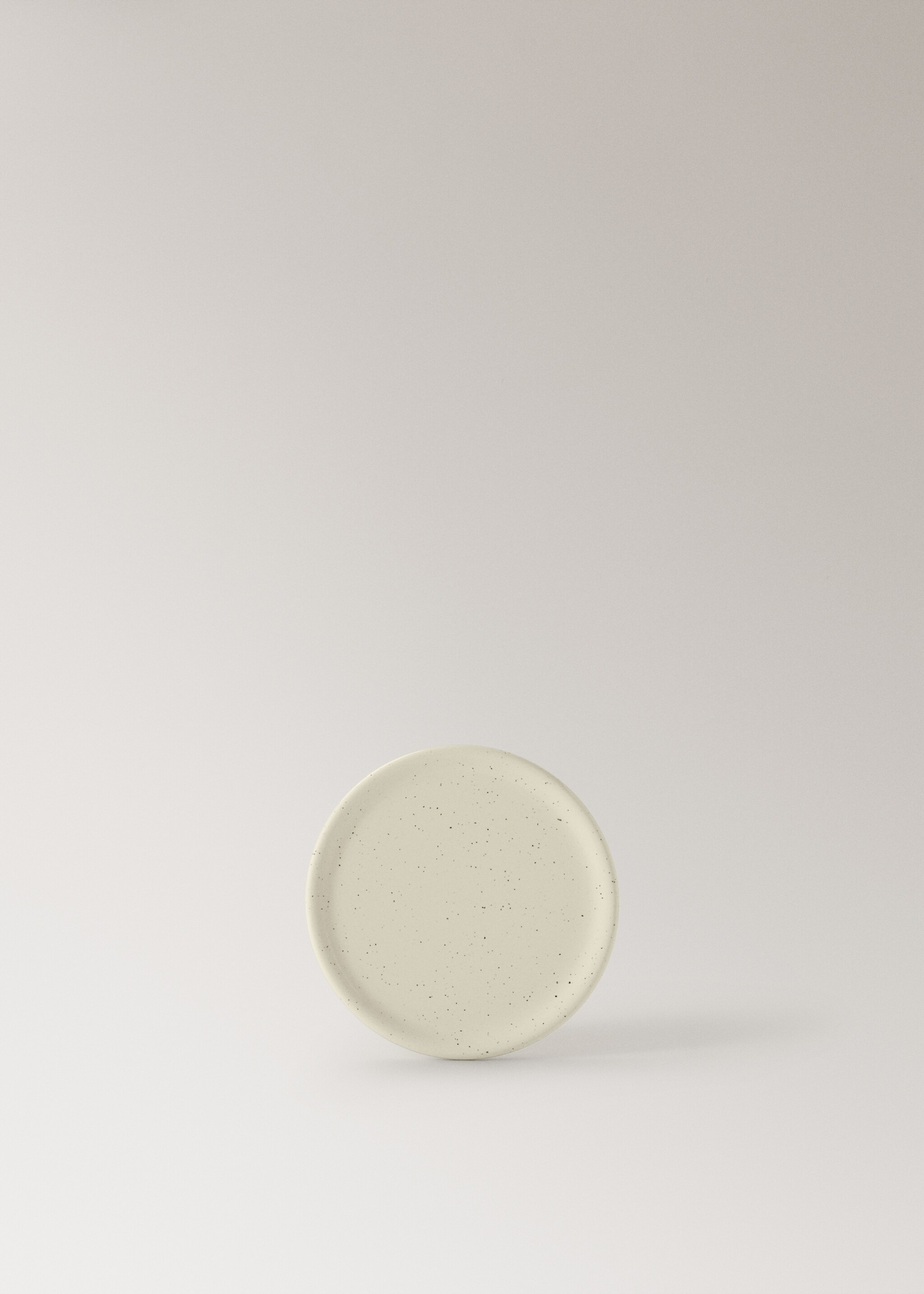 Grey polka dot bread plate - Article without model, Off White. Ref: 17022040-00.