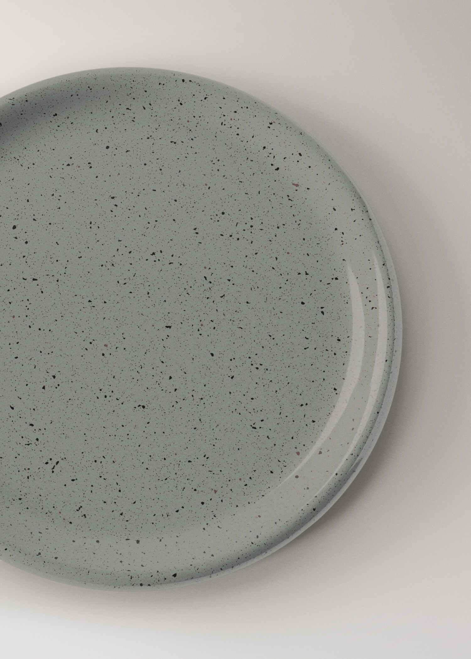 Grey polka dot bread plate - Details of the article 2