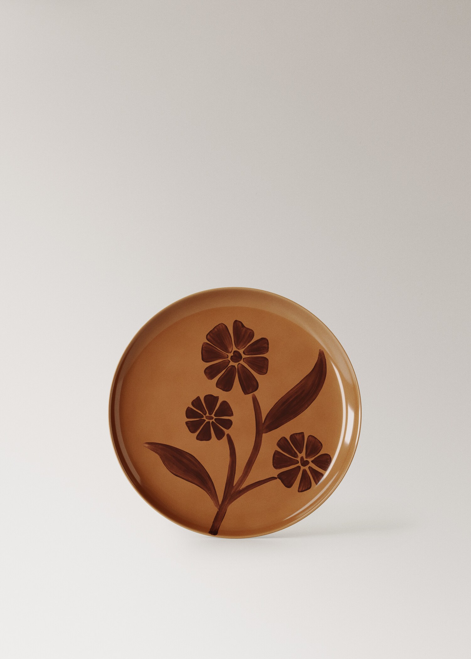 Hand-painted stoneware dessert plate - Article without model