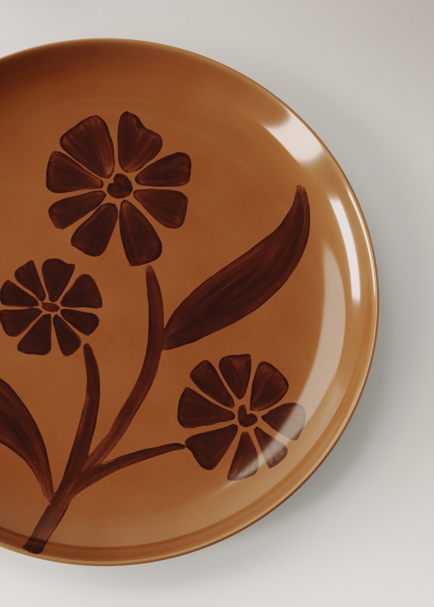 Hand-painted stoneware dessert plate - Details of the article 1