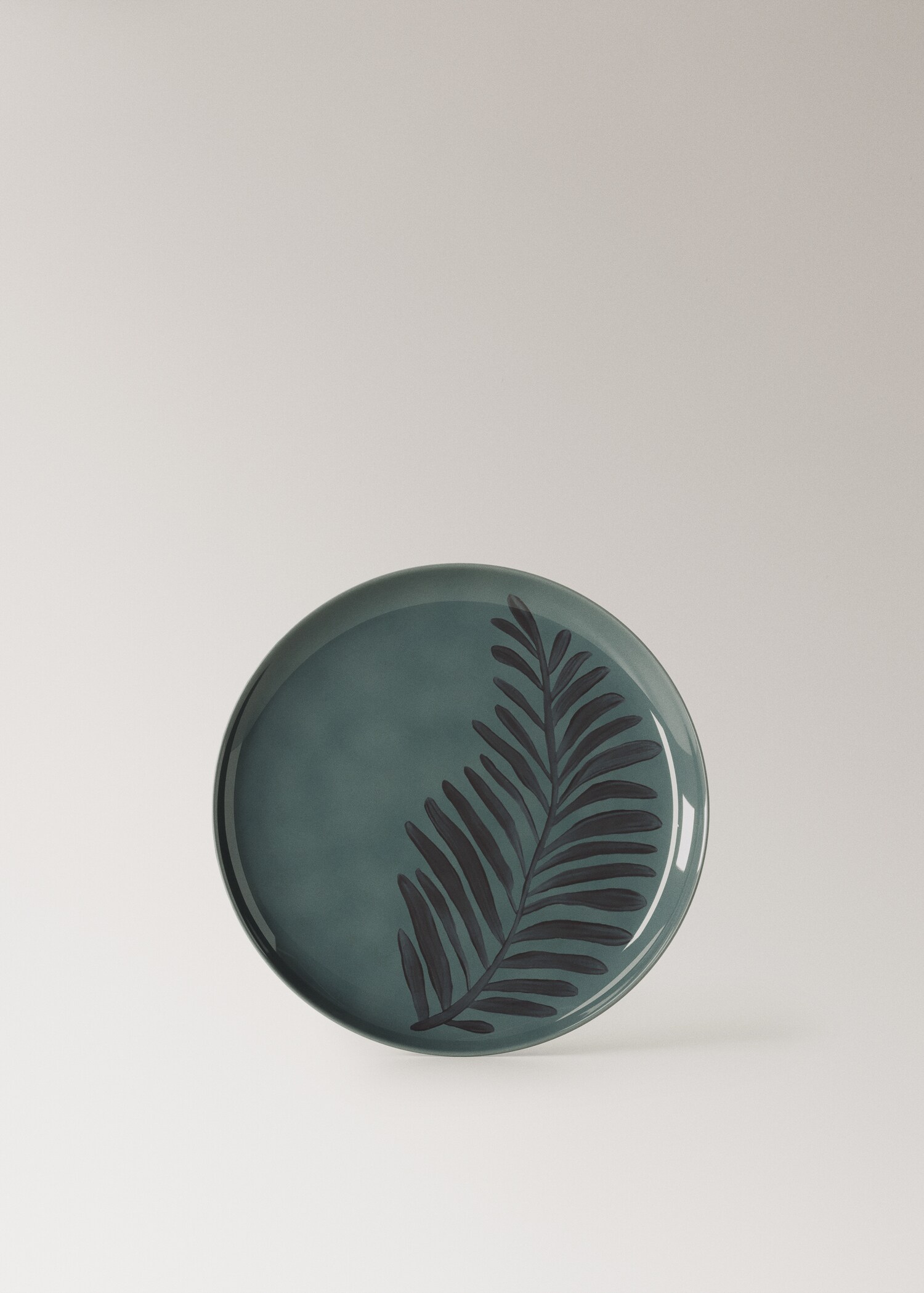 Hand-painted stoneware dessert plate - Article without model
