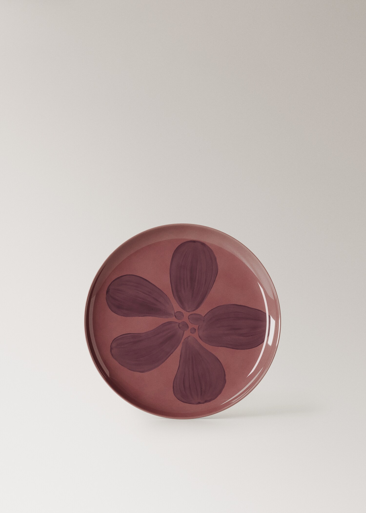 Hand-painted stoneware dessert plate - Article without model