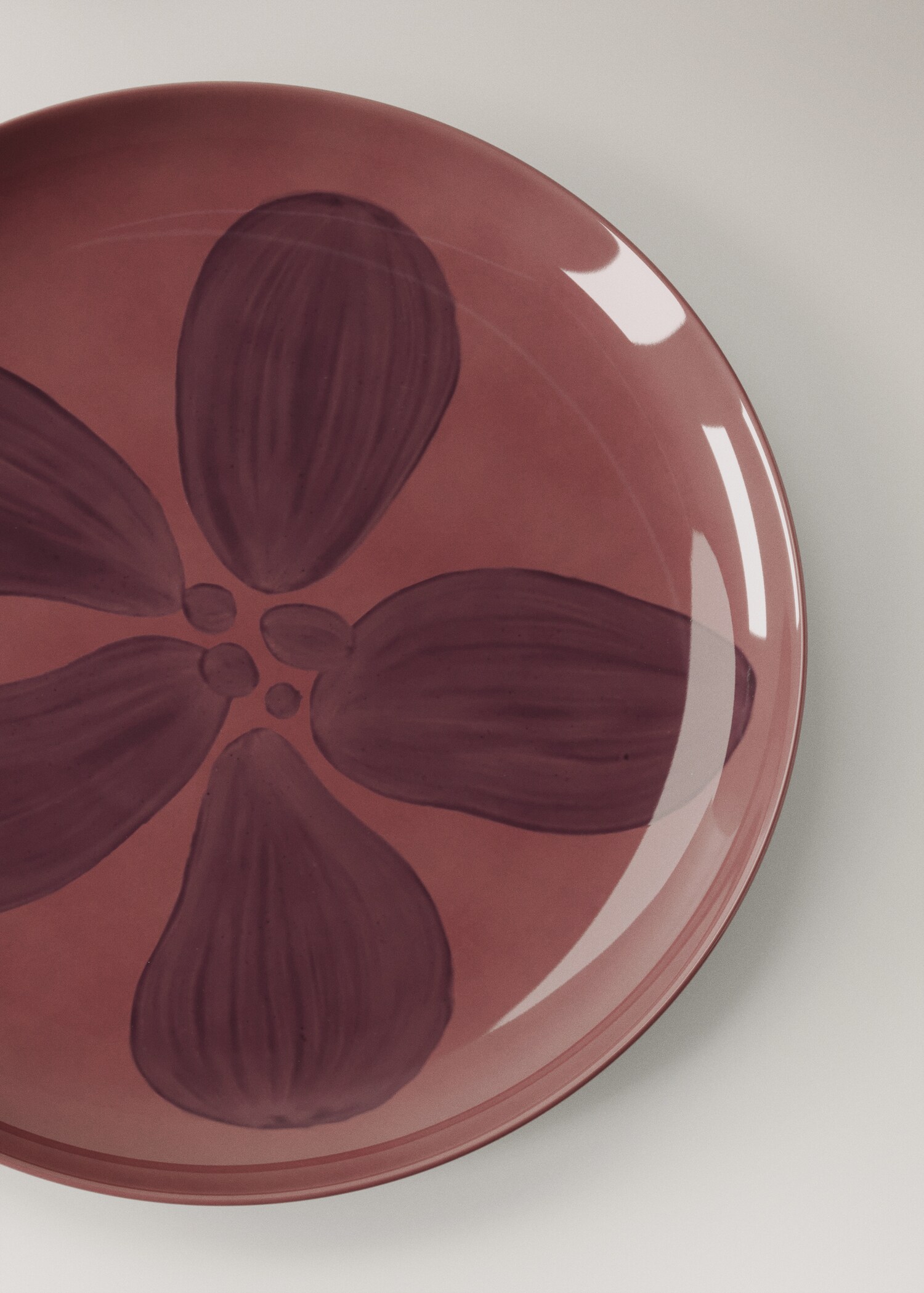 Hand-painted stoneware dessert plate - Details of the article 1