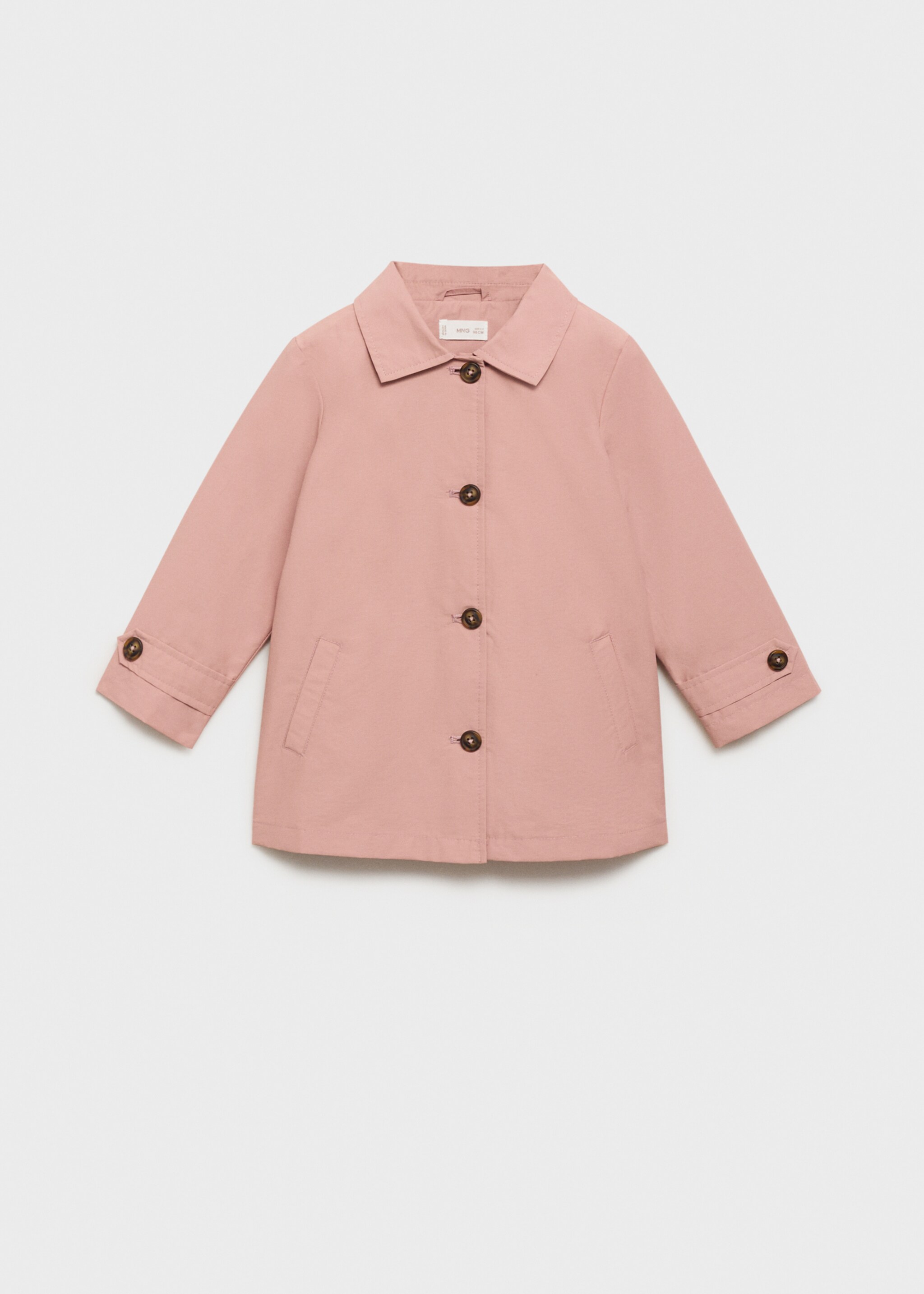 Trench algodón botones - Artículo sin modelo, Rosa palo. Ref: 17022533-00.