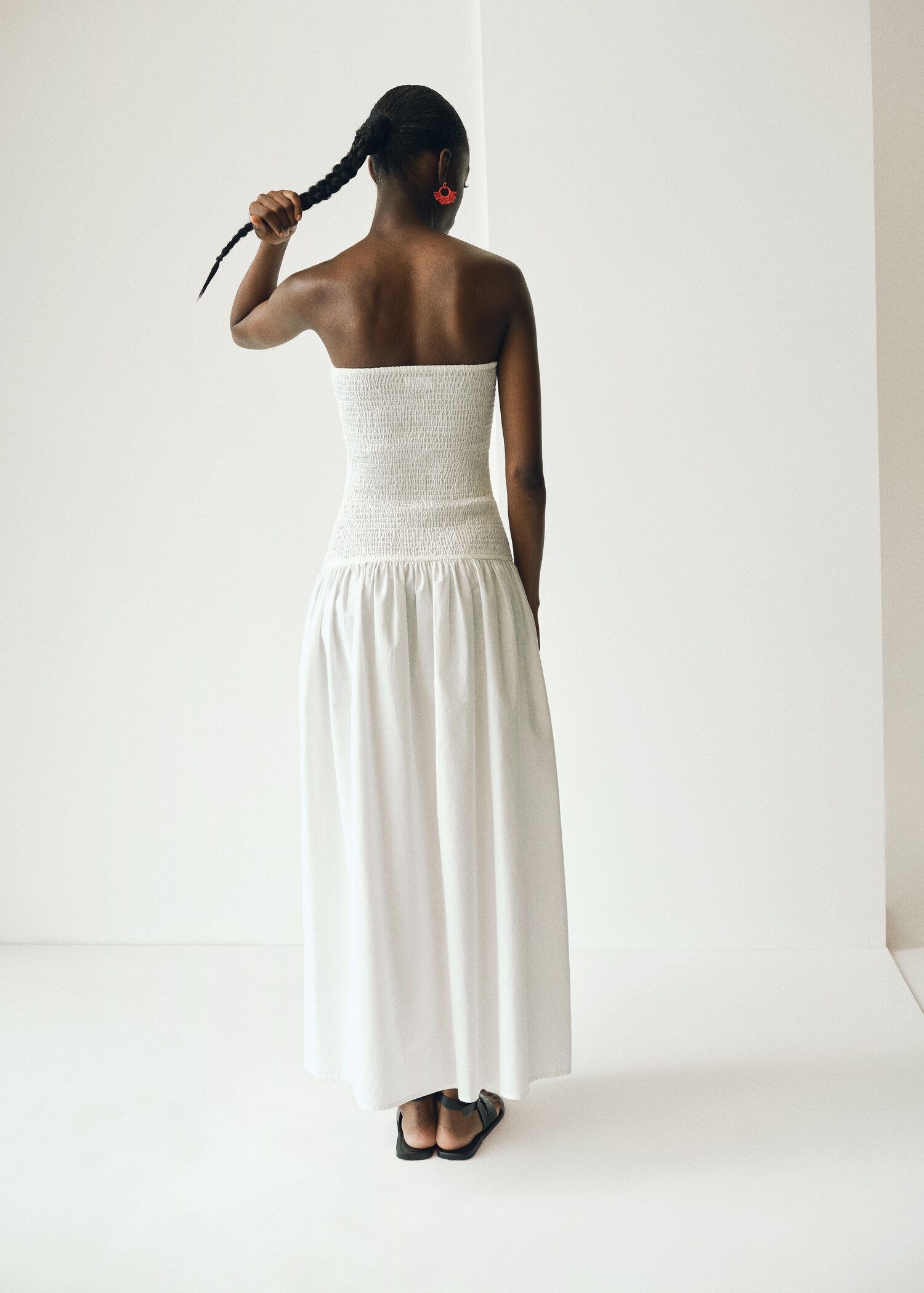 Strapless maxi-dress - Medium plane