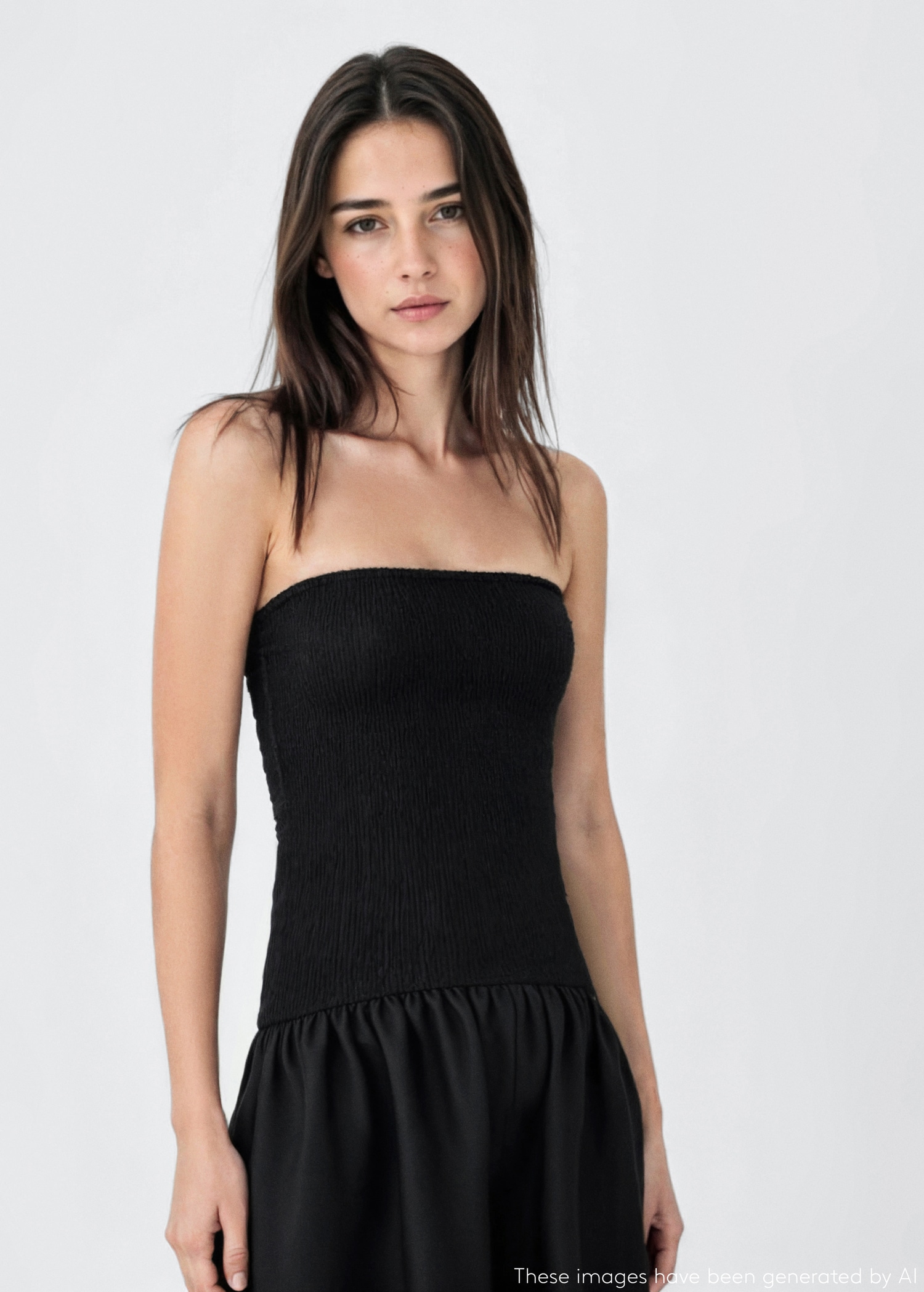 Strapless maxi-dress - Medium plane
