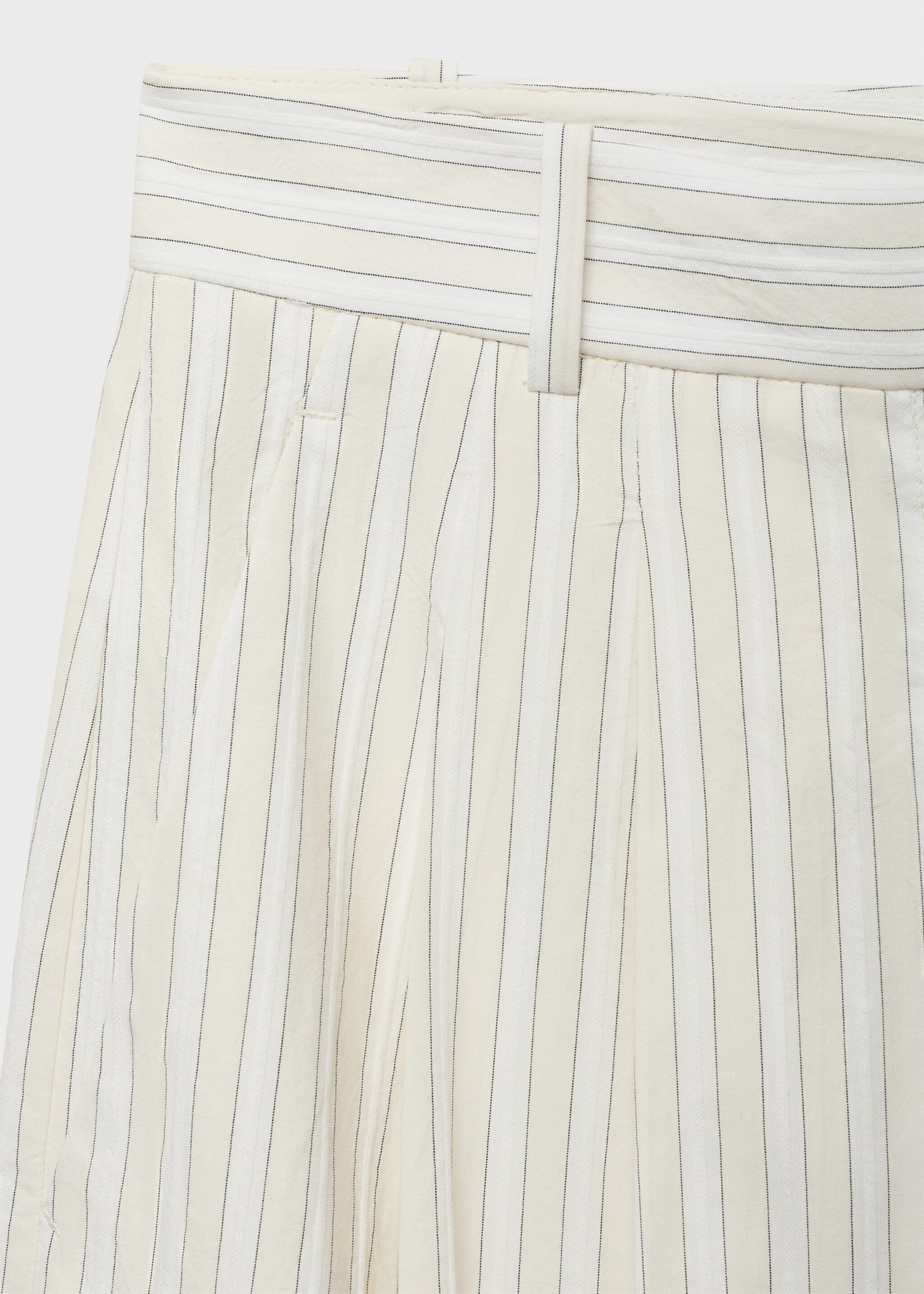 Striped wide leg cotton pants - Details of the article 0
