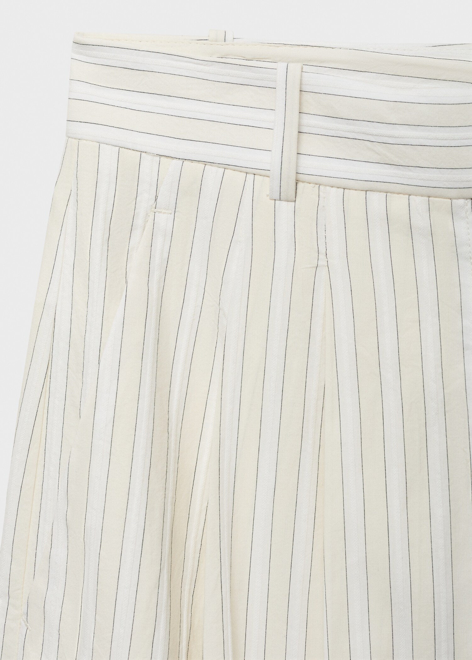 Striped wide leg cotton pants - Details of the article 0