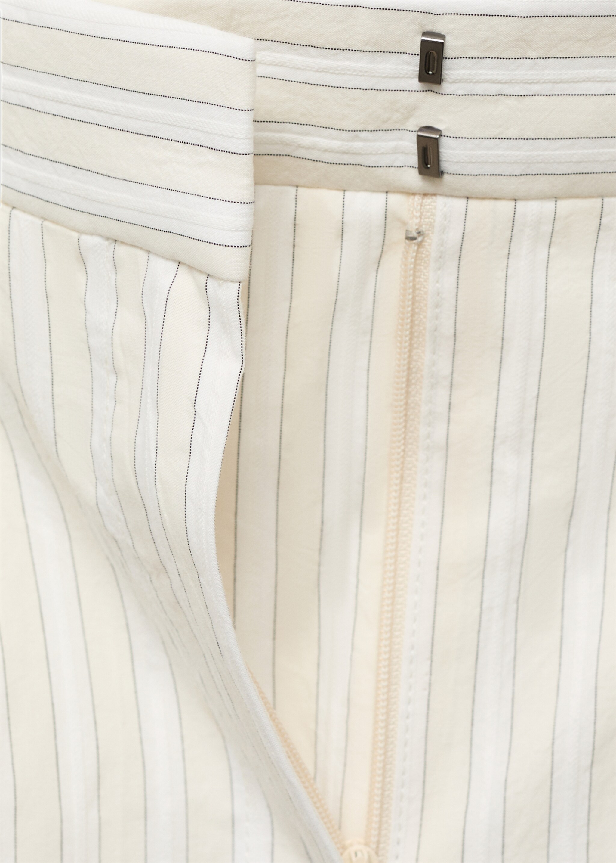 Striped wide leg cotton pants - Details of the article 8