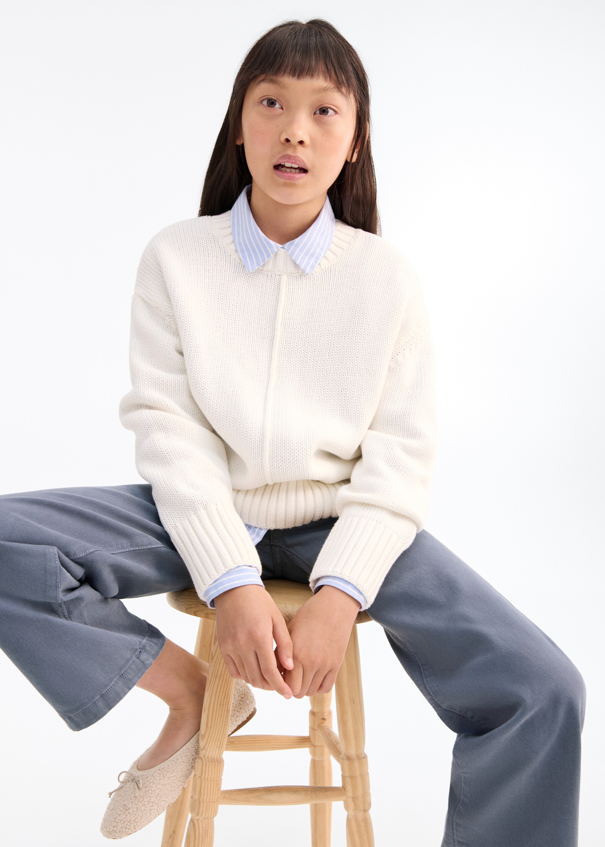 Culotte jeans with pockets - Medium plane