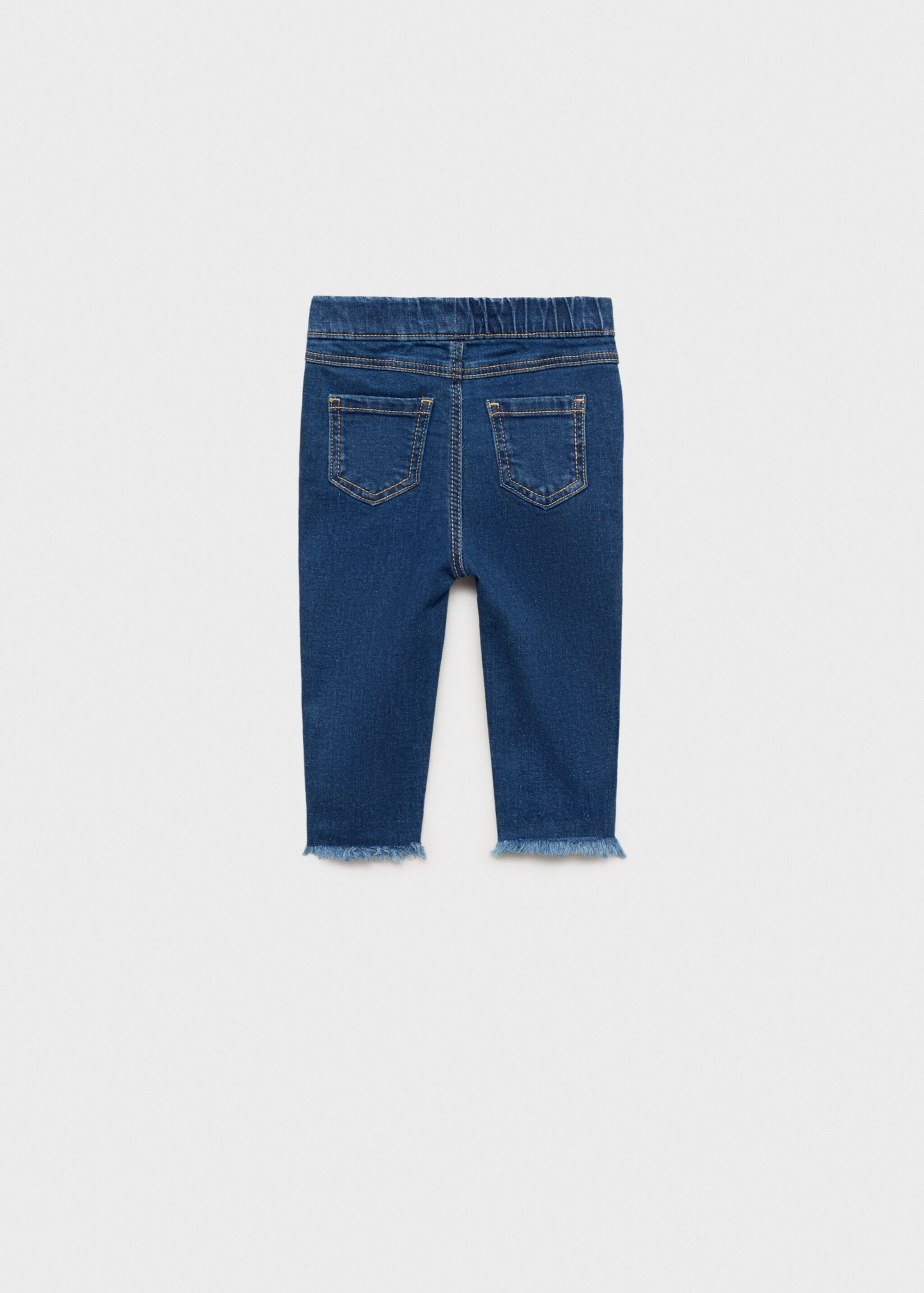 Skinny jeans with frayed hem - Reverse of the article
