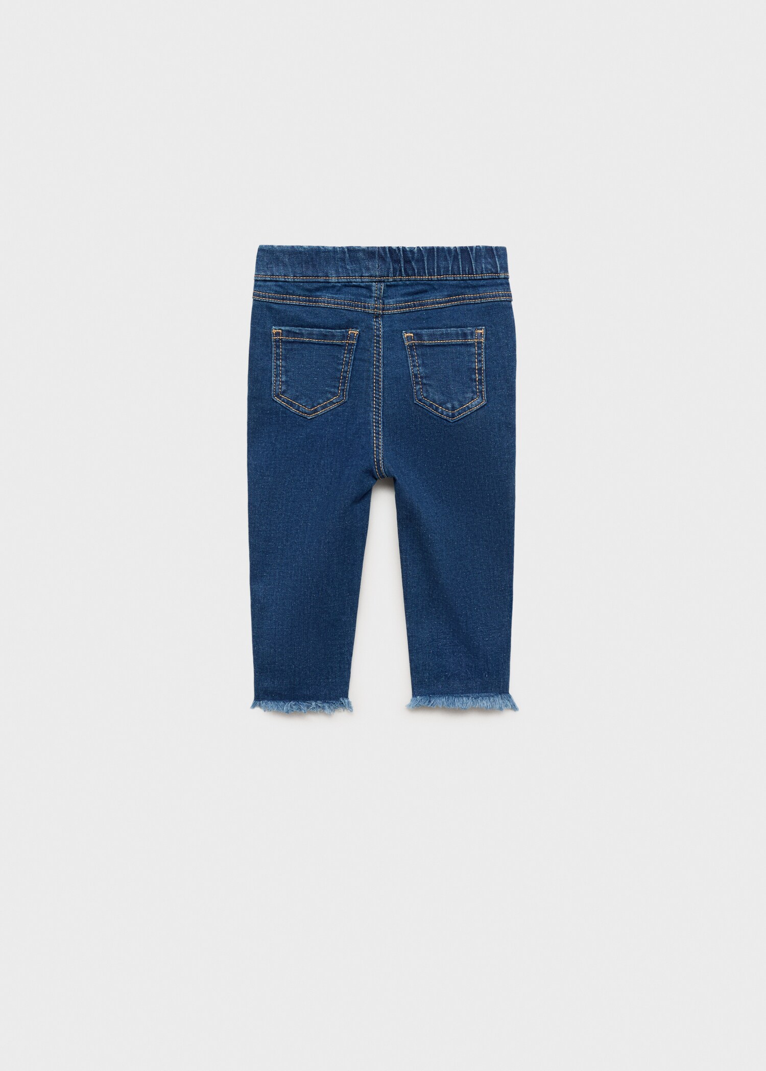 Skinny jeans with frayed hem - Reverse of the article