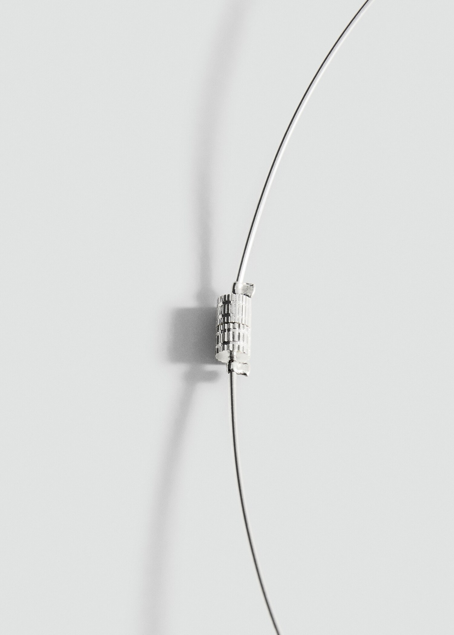 Rigid rectangular-bead necklace - Medium plane