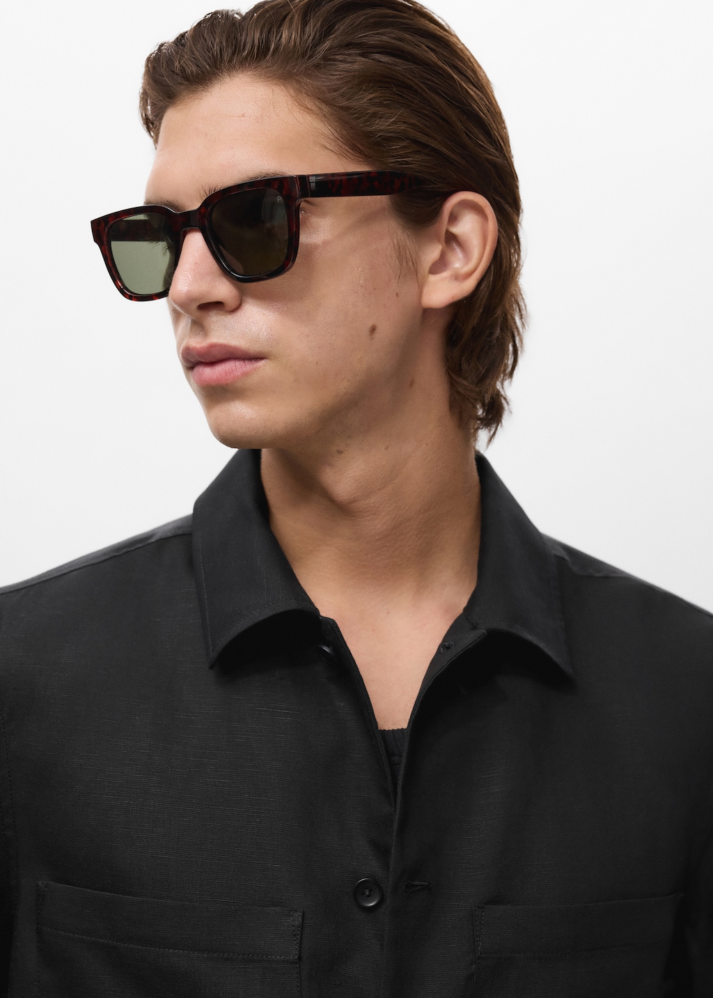 Linen-blend jacket with pockets