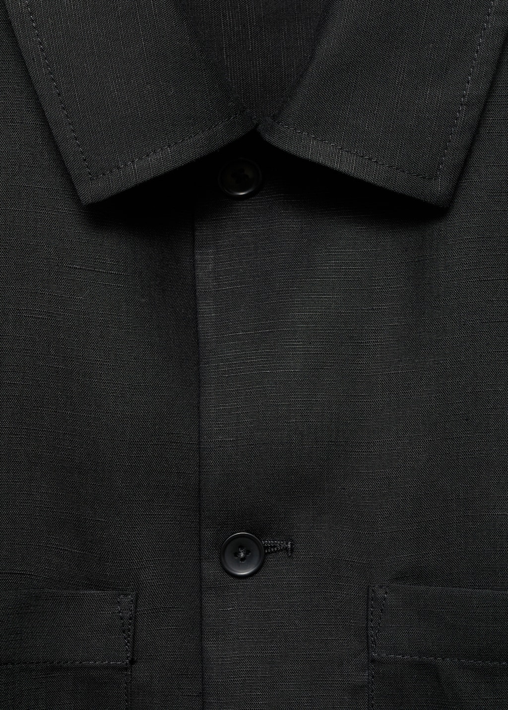 Linen-blend jacket with pockets