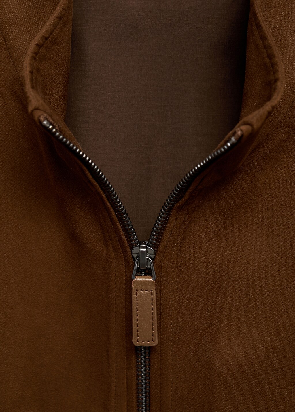 Suede leather-effect jacket - Men | MANGO USA