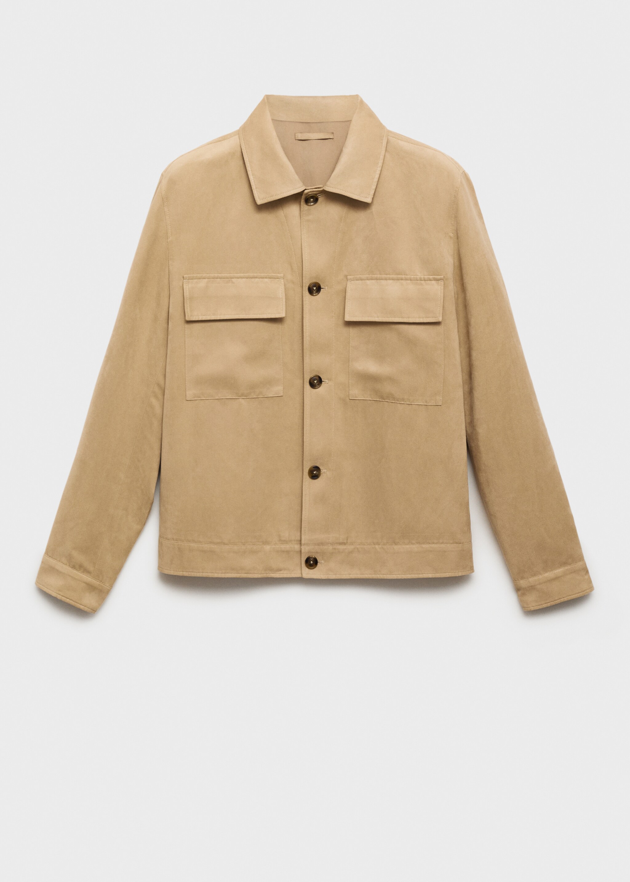 Suede leather-effect overshirt - Article without model