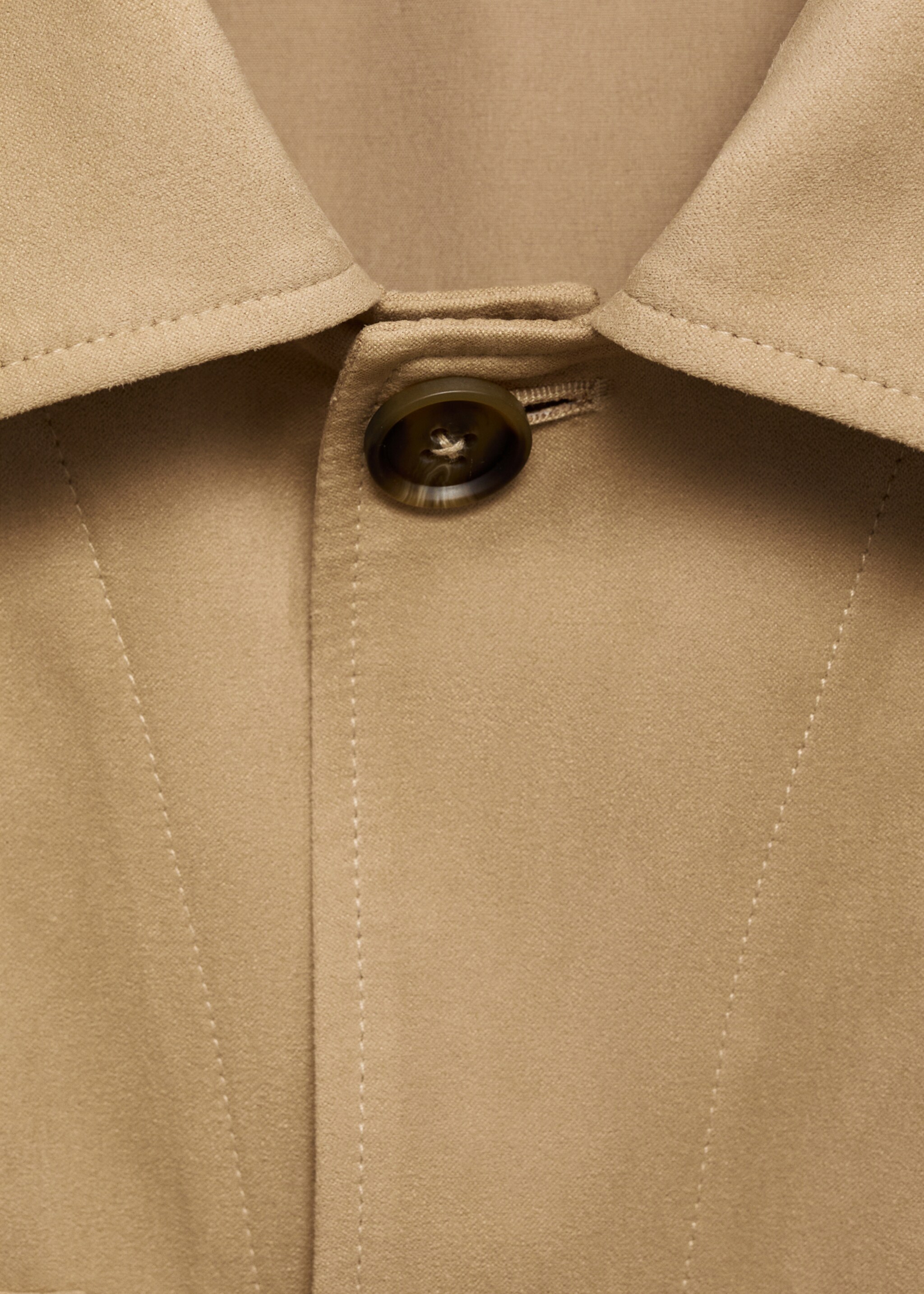 Suede leather-effect overshirt - Details of the article 8