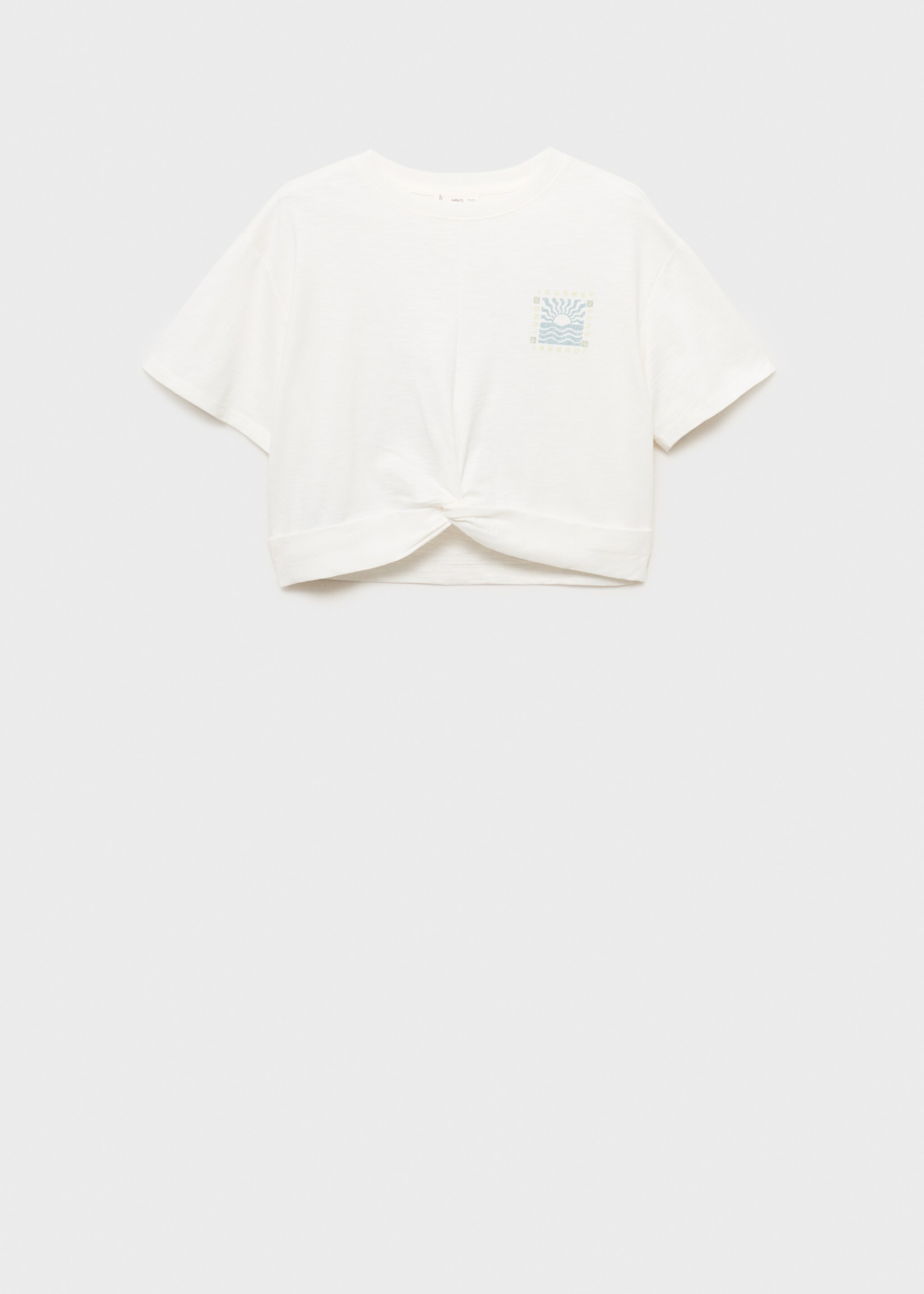 T-shirt cropped com nó - Artigo sem modelo