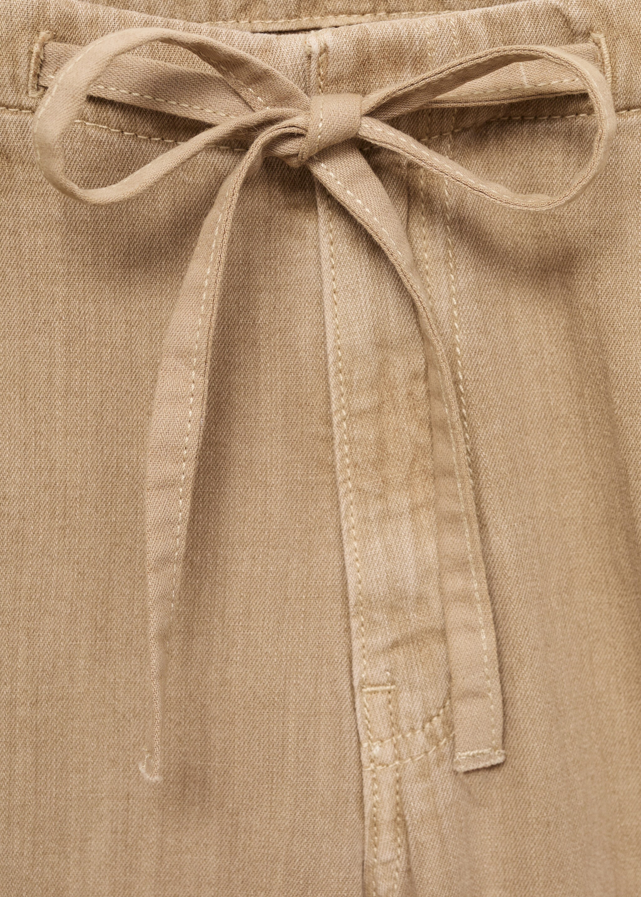 Wide-leg denim trousers with belt - Details of the article 8