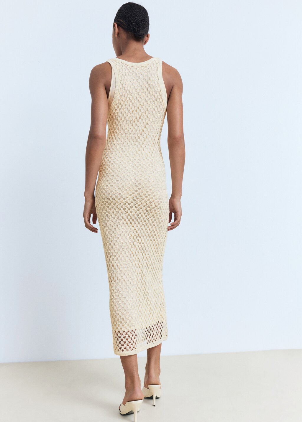 Mango Crochet long dress