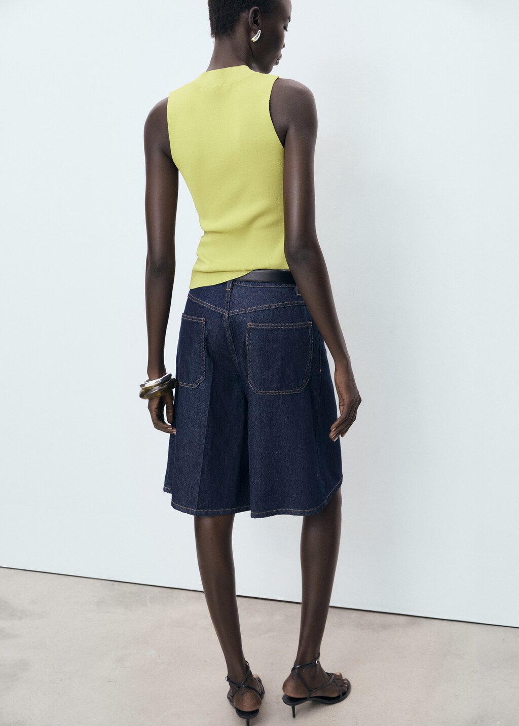 Mango Ribbed knit top