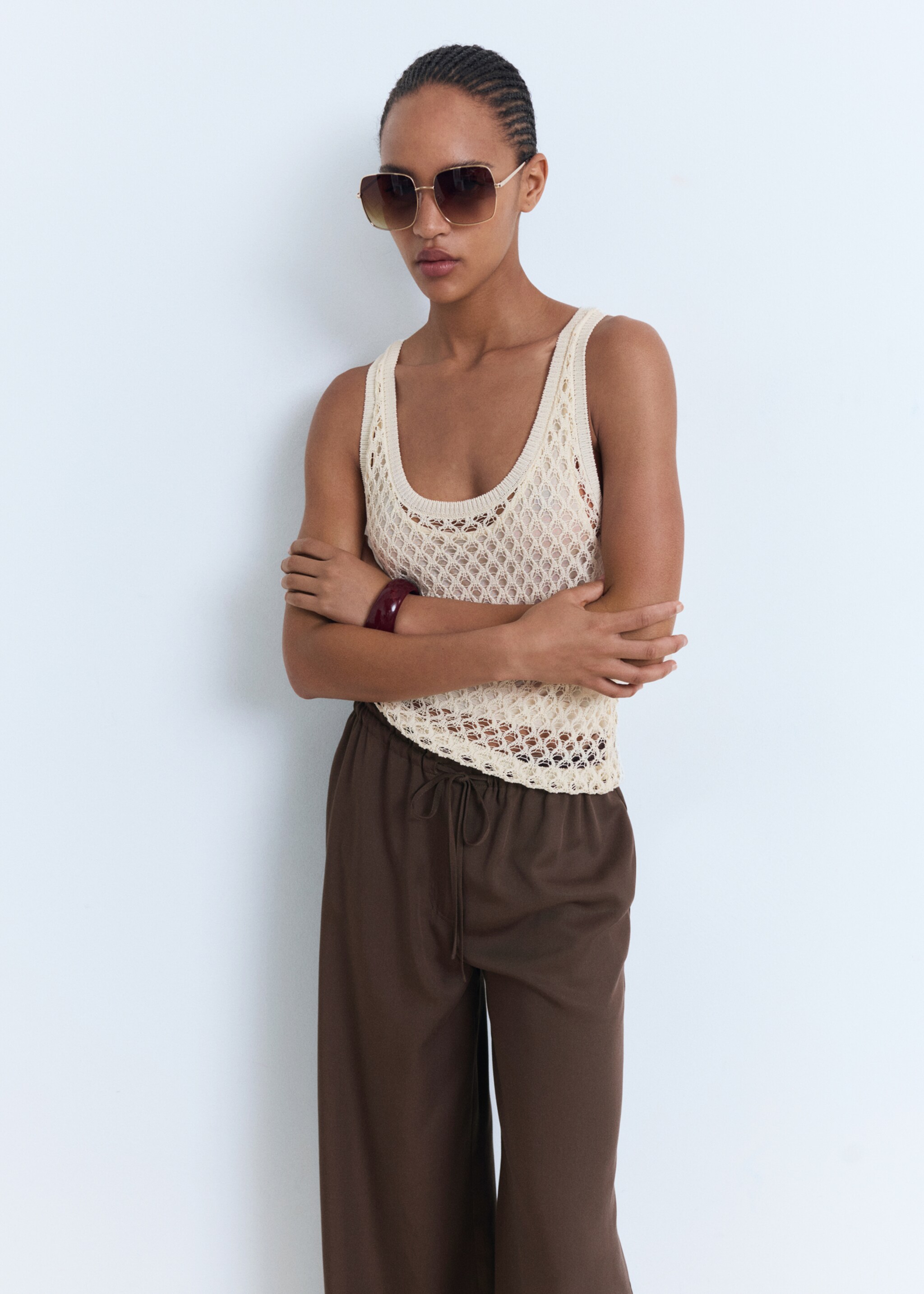 Pantalón lyocell wideleg lazo - Detalle del artículo 2