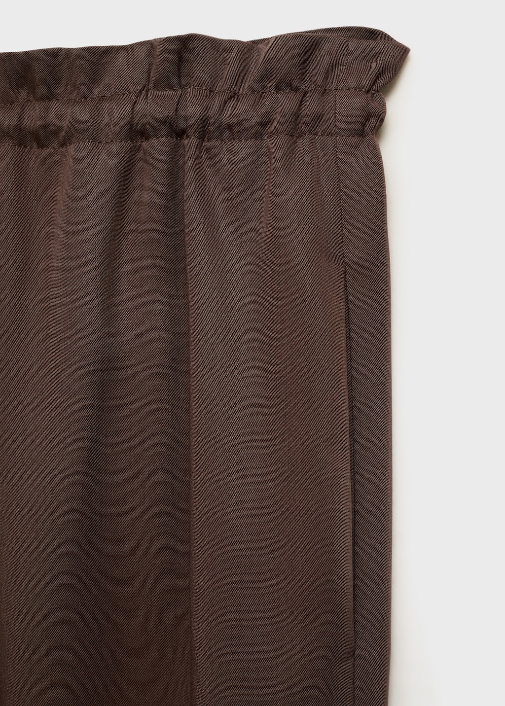 Lyocell wide leg pants with drawstring