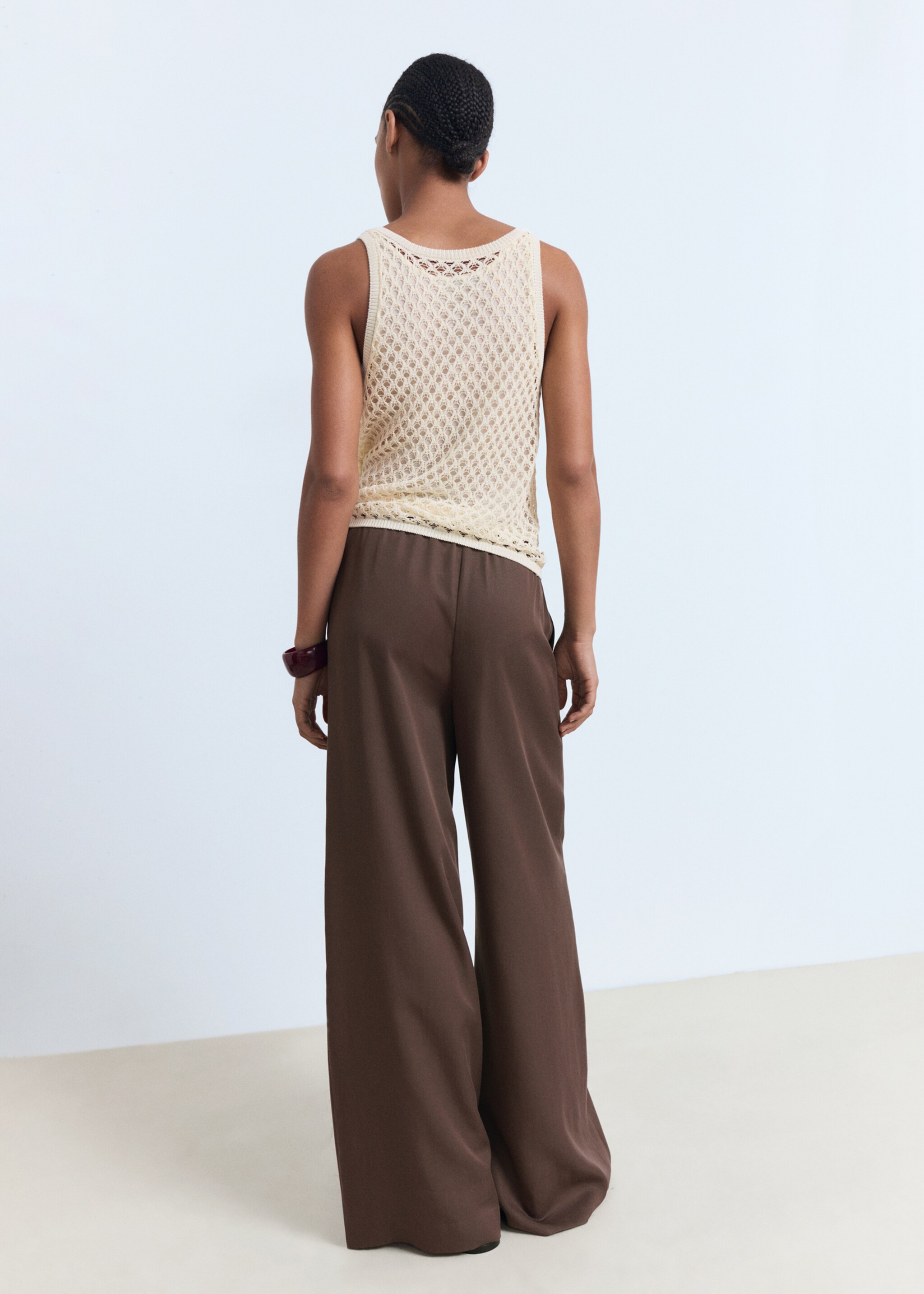 Pantalón lyocell wideleg lazo - Reverso del artículo