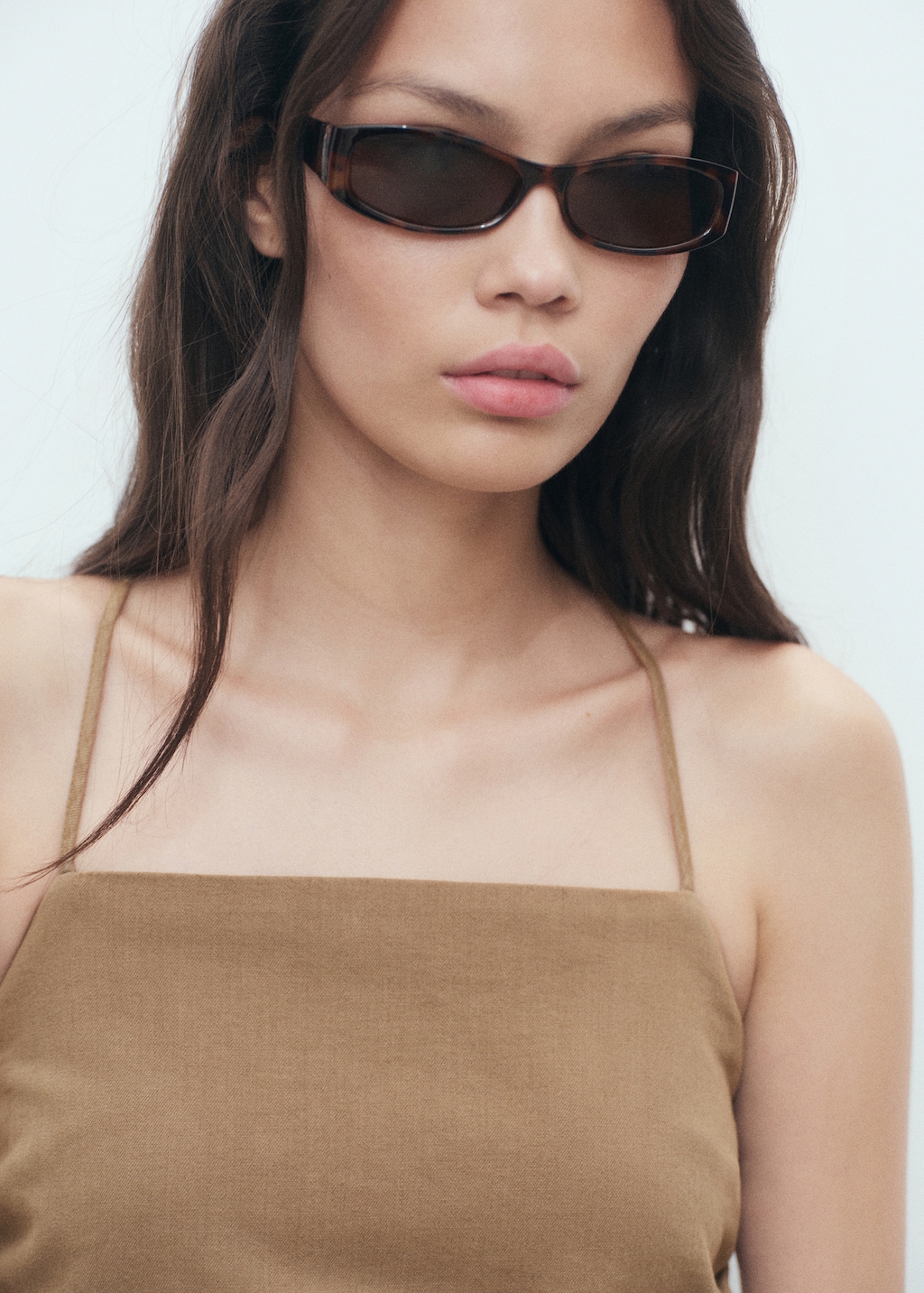 Cross-back draped top