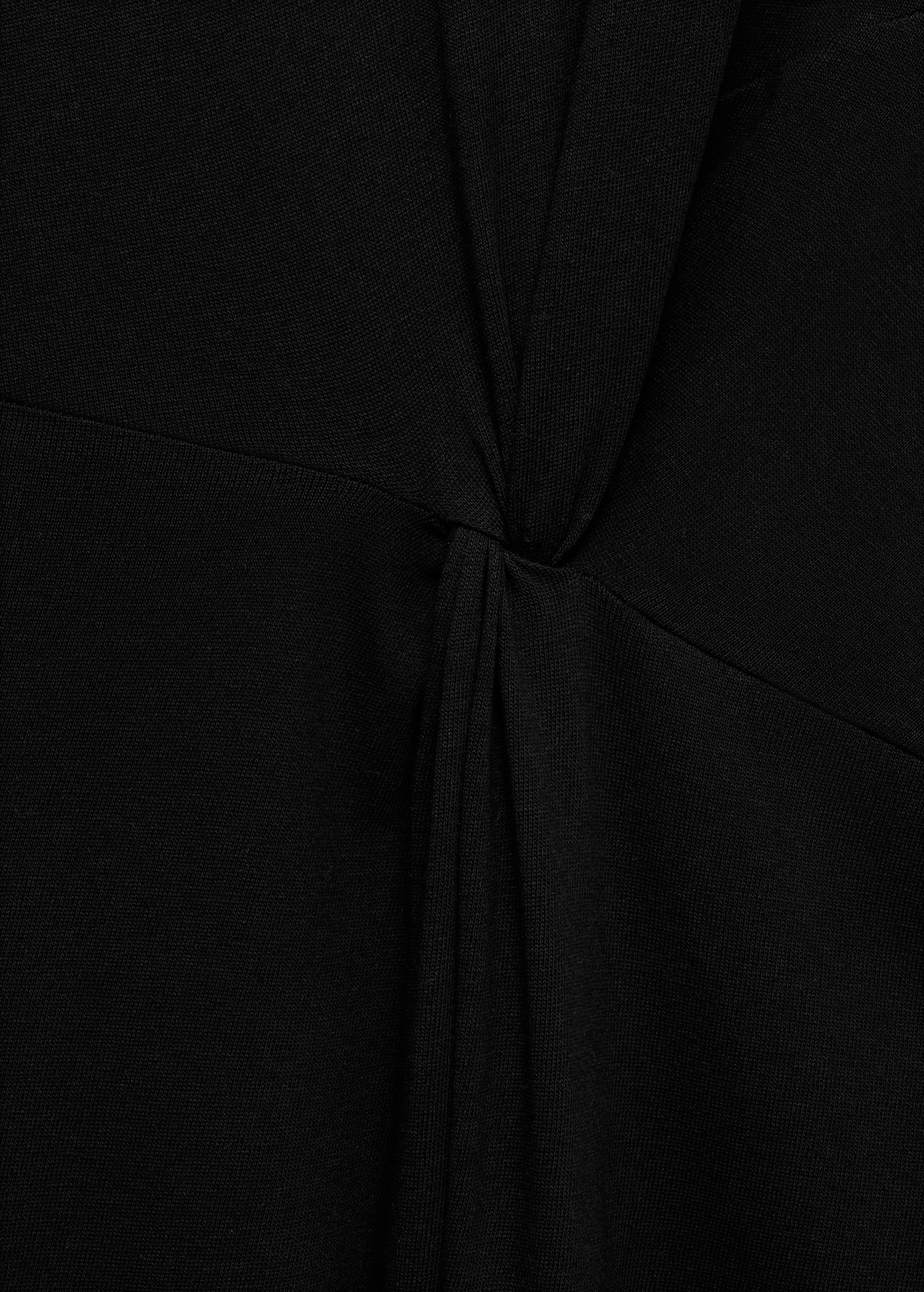 Gathered cotton midi-dress