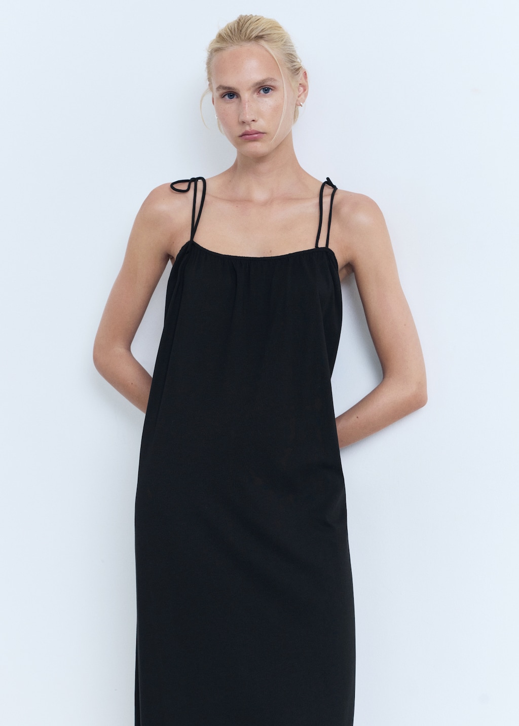 Bow cotton dress