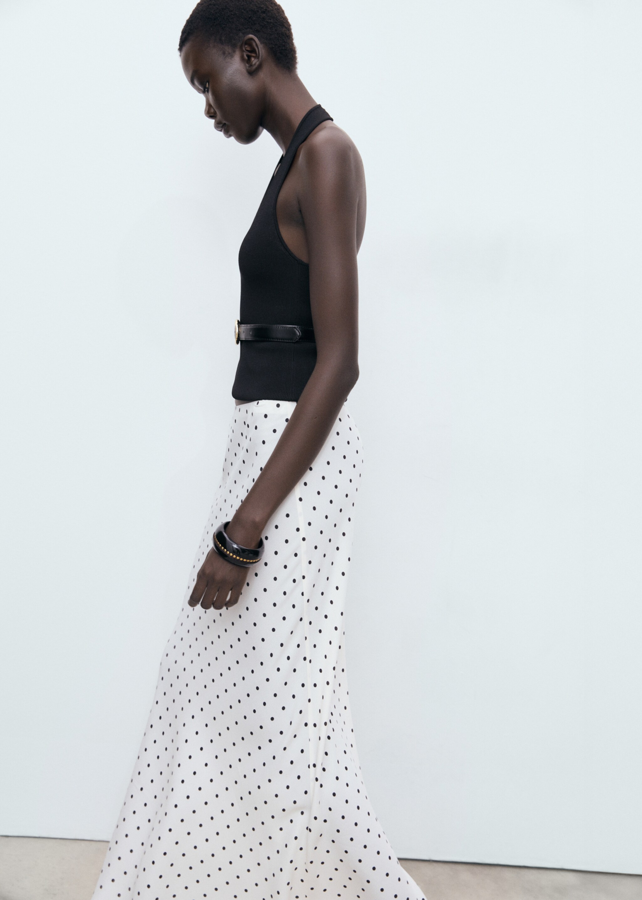 Long polka dot skirt - Details of the article 6
