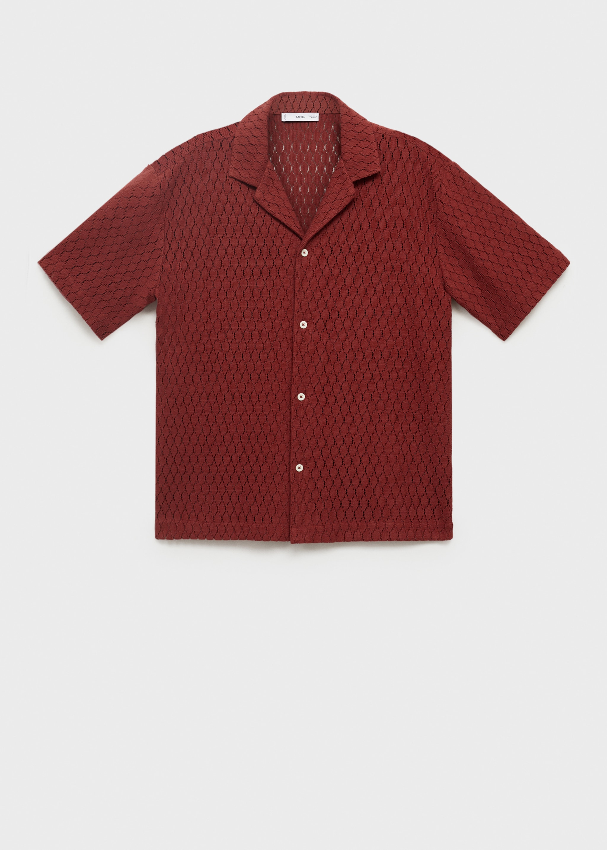 Cotton blouse with openwork detail - Article without model