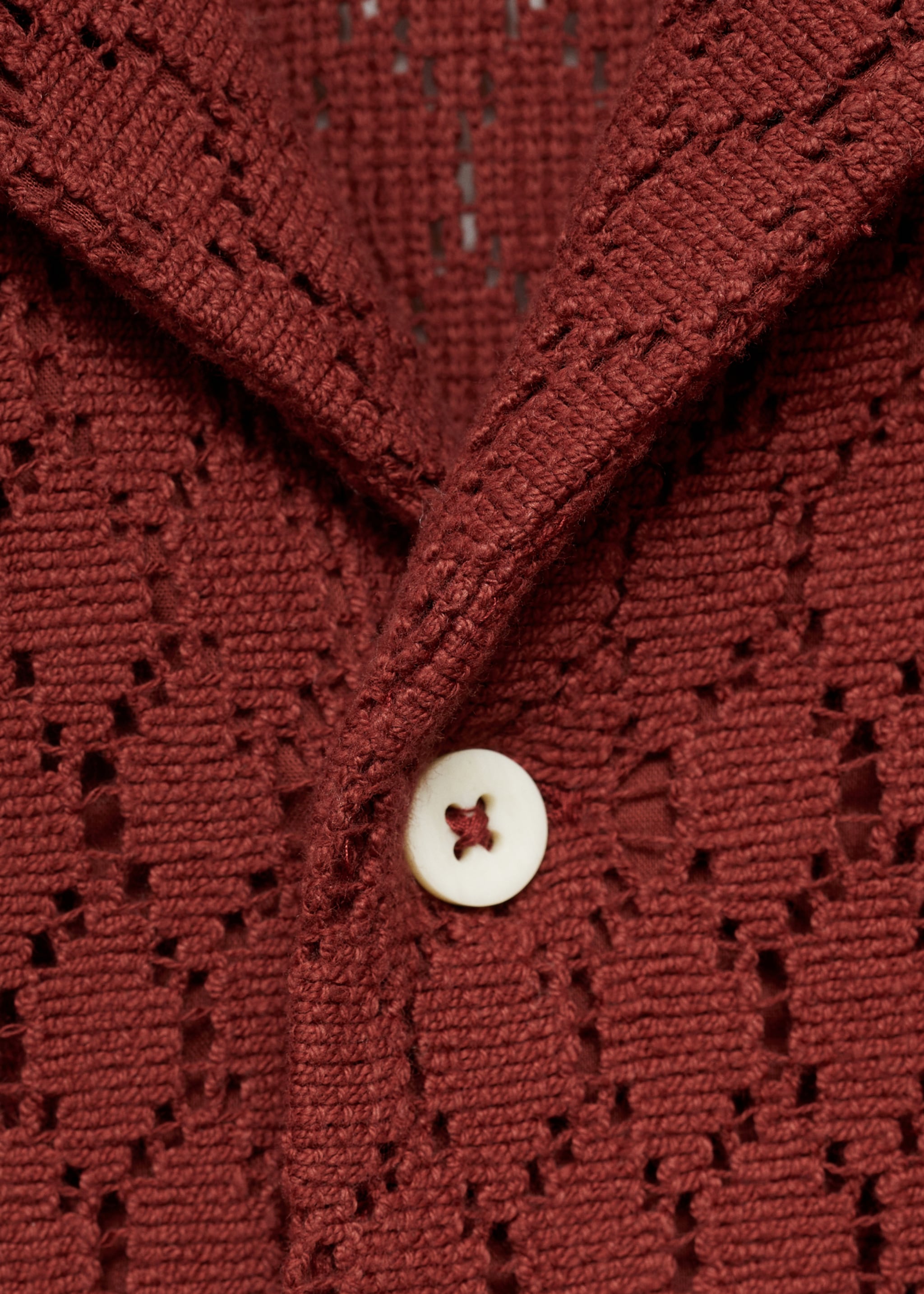 Cotton blouse with openwork detail - Details of the article 0