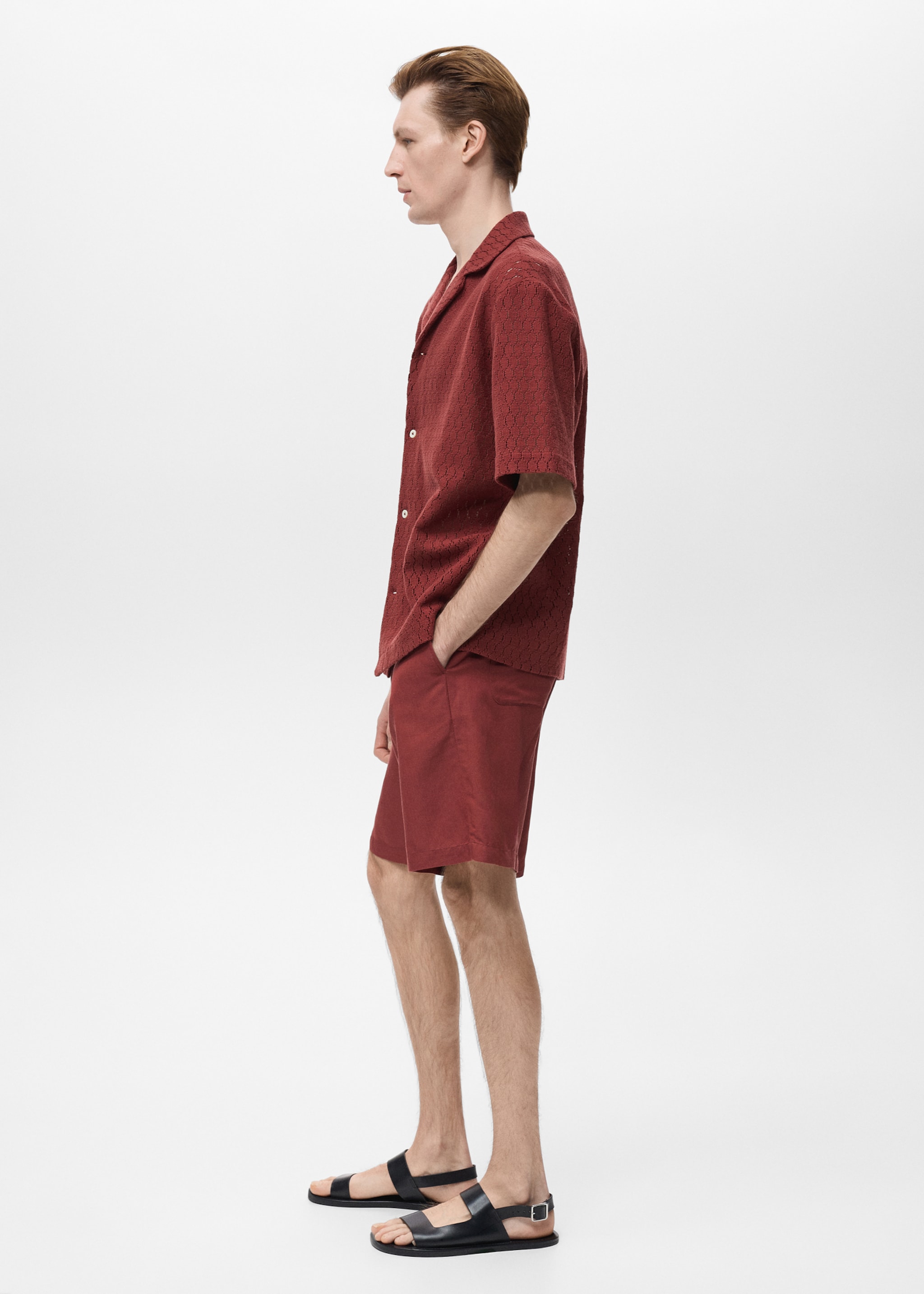 Cotton blouse with openwork detail - Details of the article 2