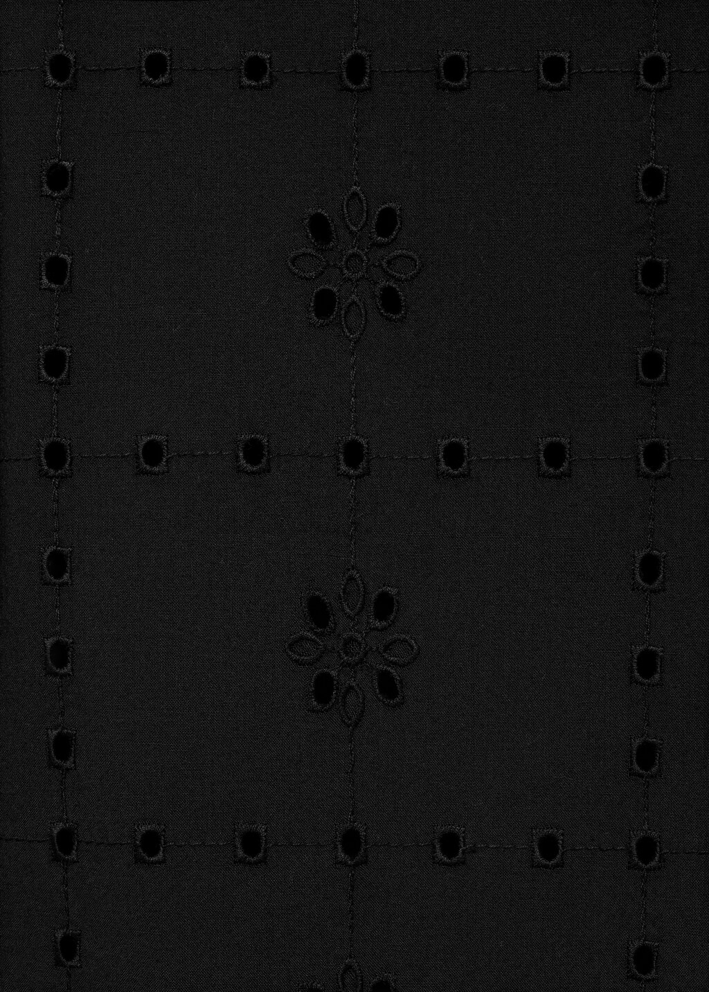 Shirt with embroidered eyelet details