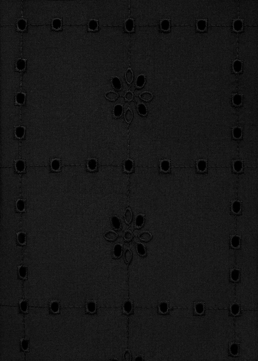 Shirt with embroidered eyelet details