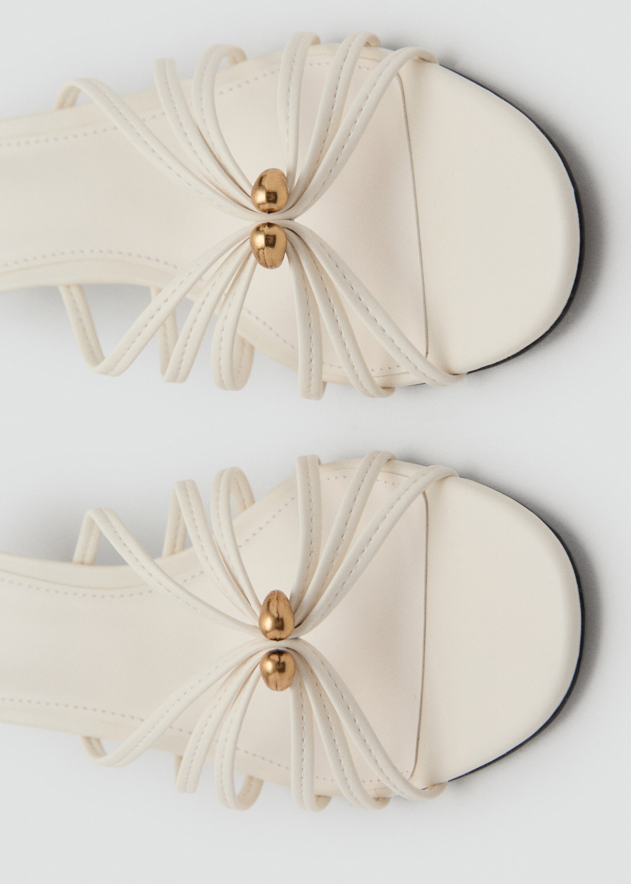 Kitten heel sandal with metallic detail - Details of the article 2