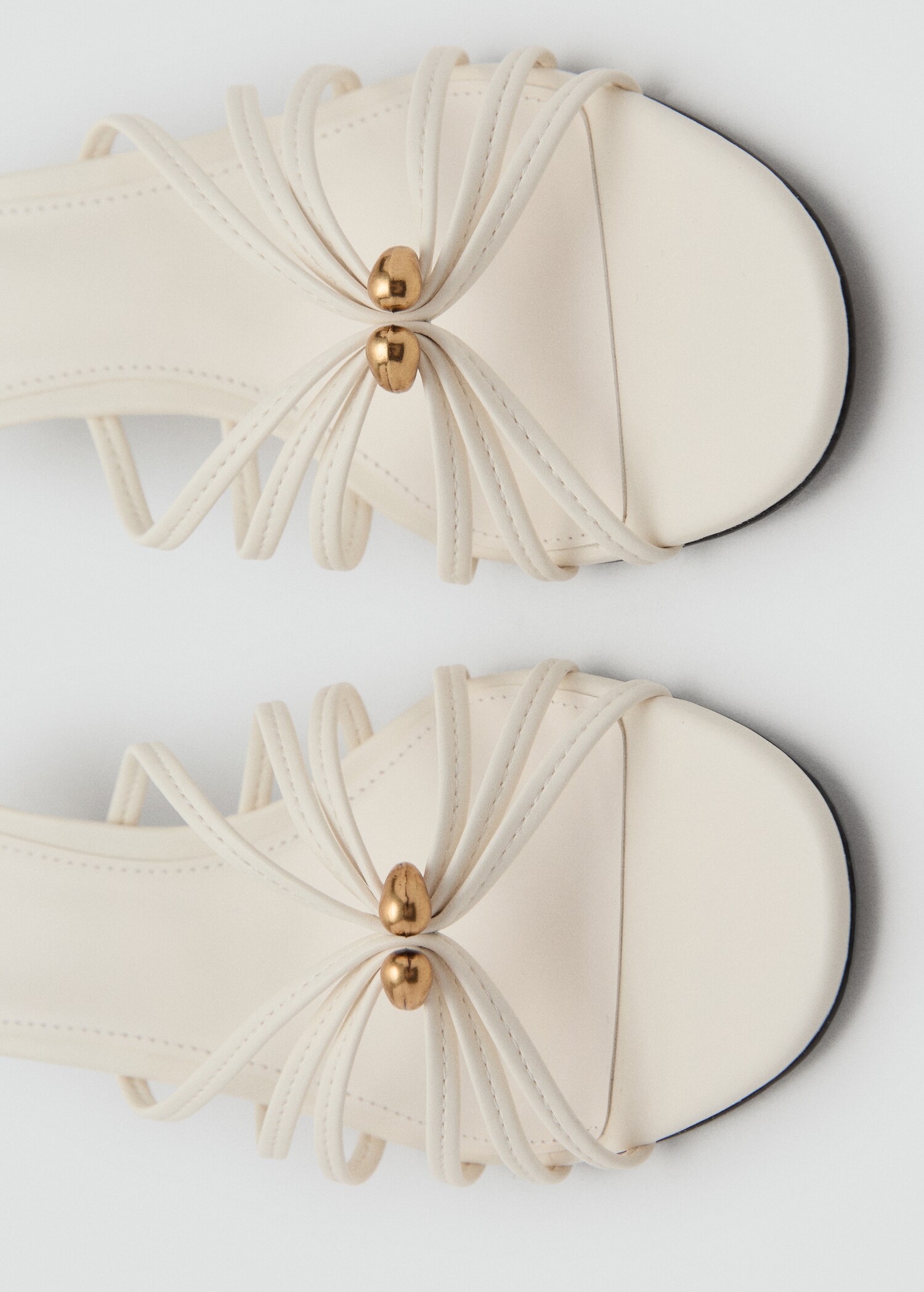 Kitten heel sandal with metallic detail - Details of the article 2