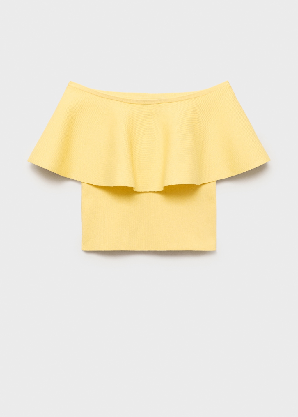 Maxi-ruffle strapless top