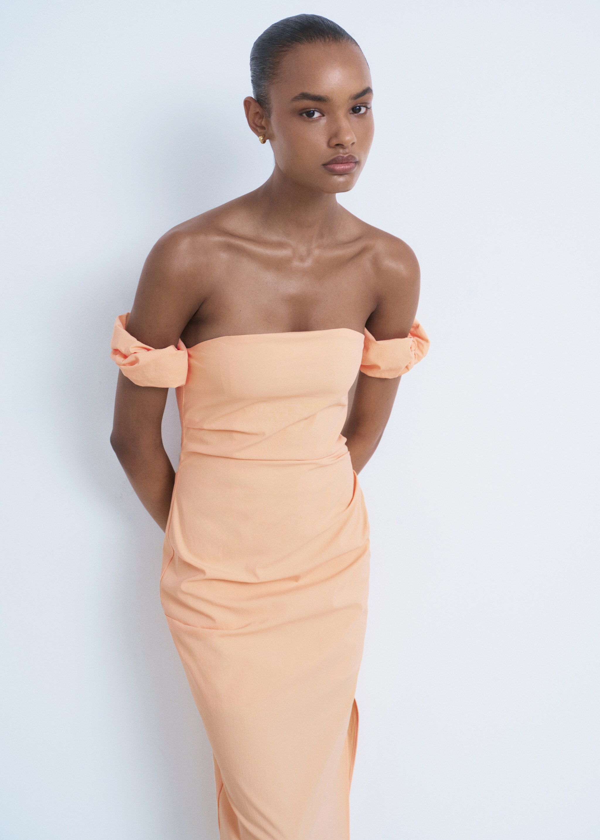 Strapless midi-dress - Medium plane
