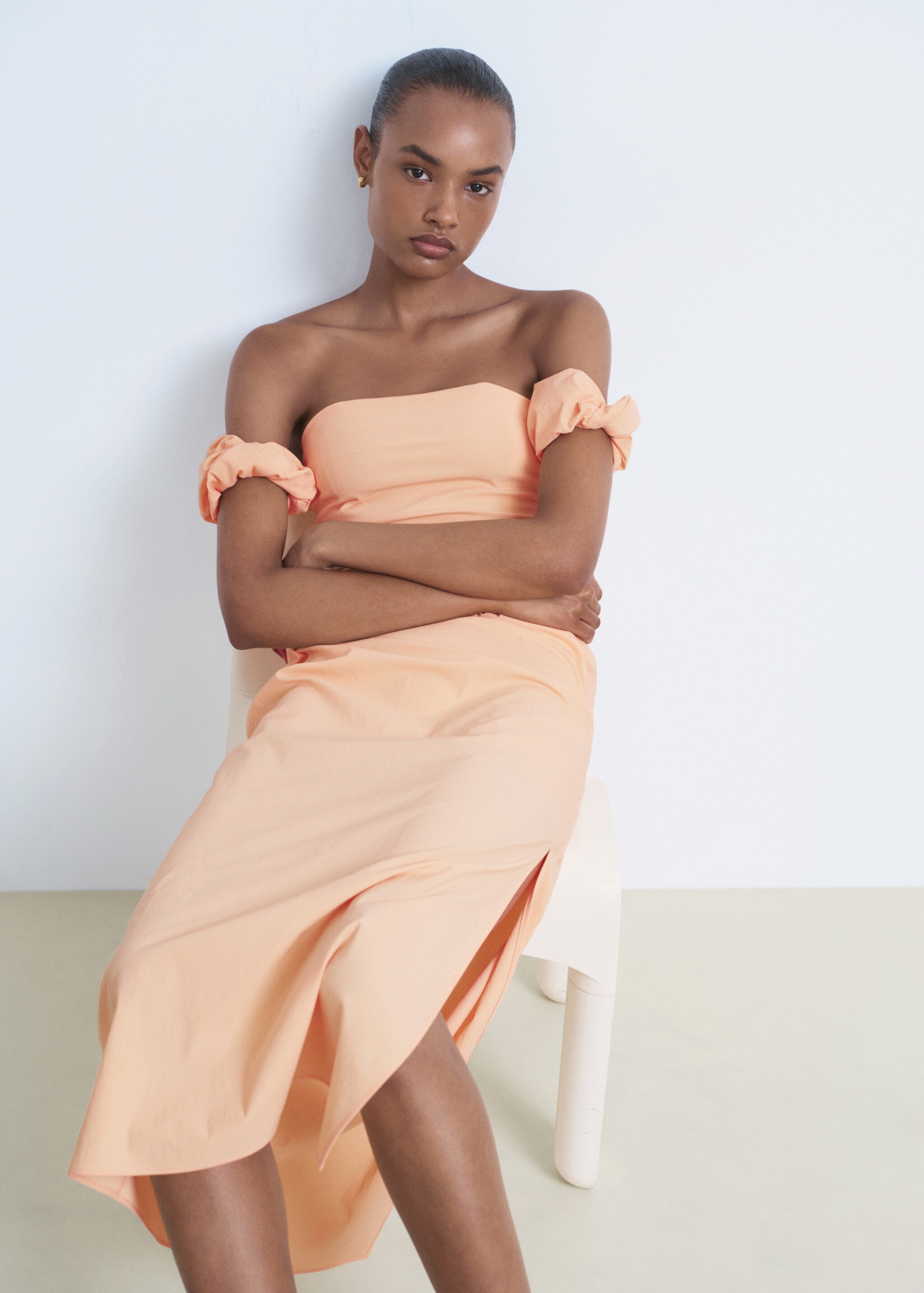 Strapless midi-dress - Details of the article 2