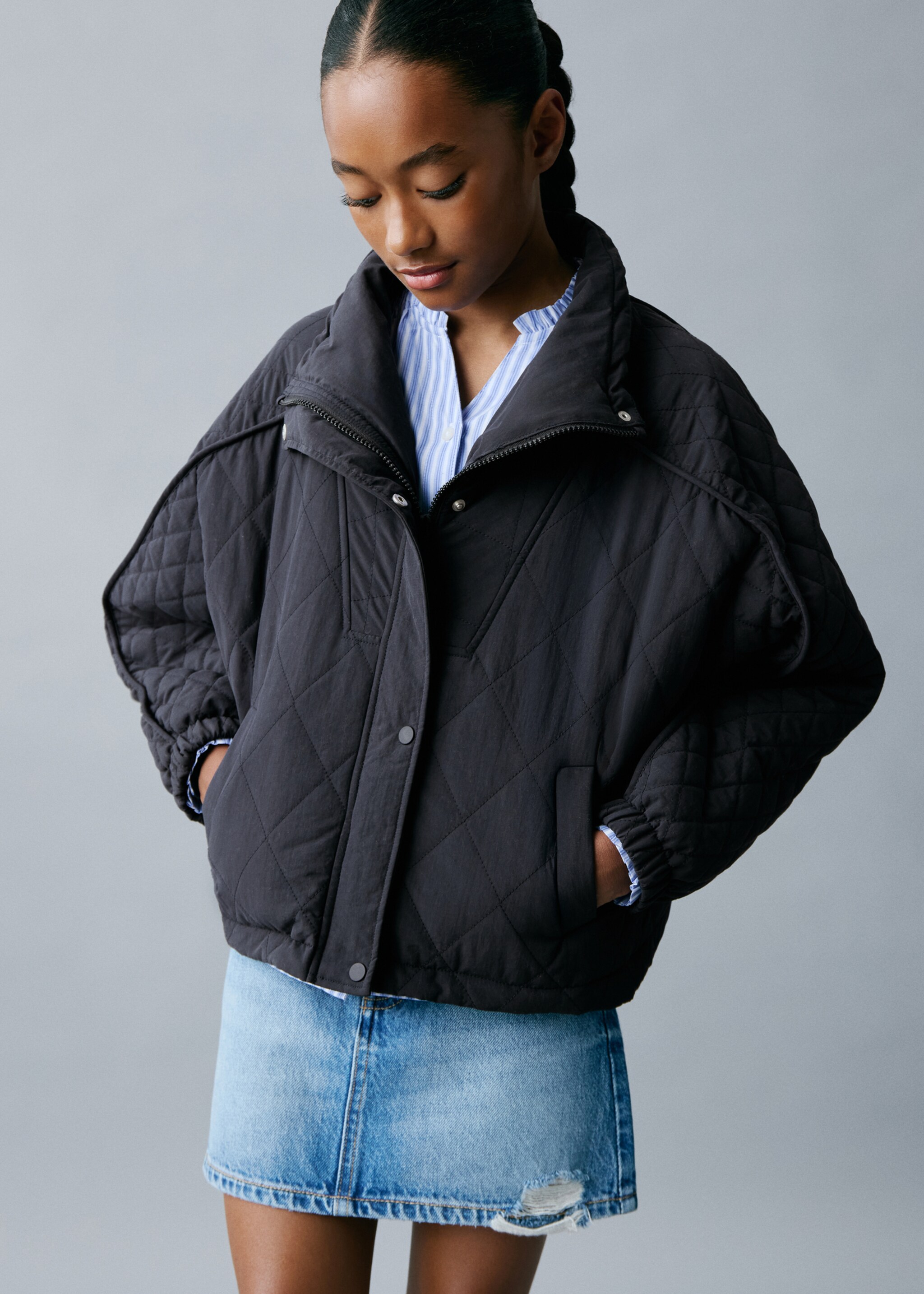 Anorak matelassé oversize - Plan moyen